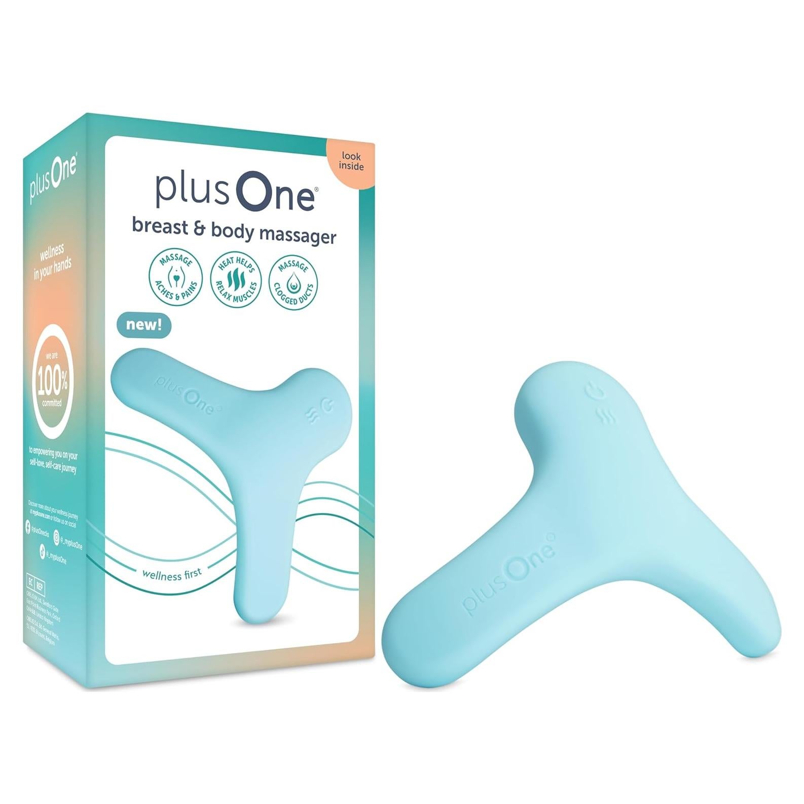 Masajeador de pecho y cuerpo PlusOne, 5 vibraciones, 3 calor