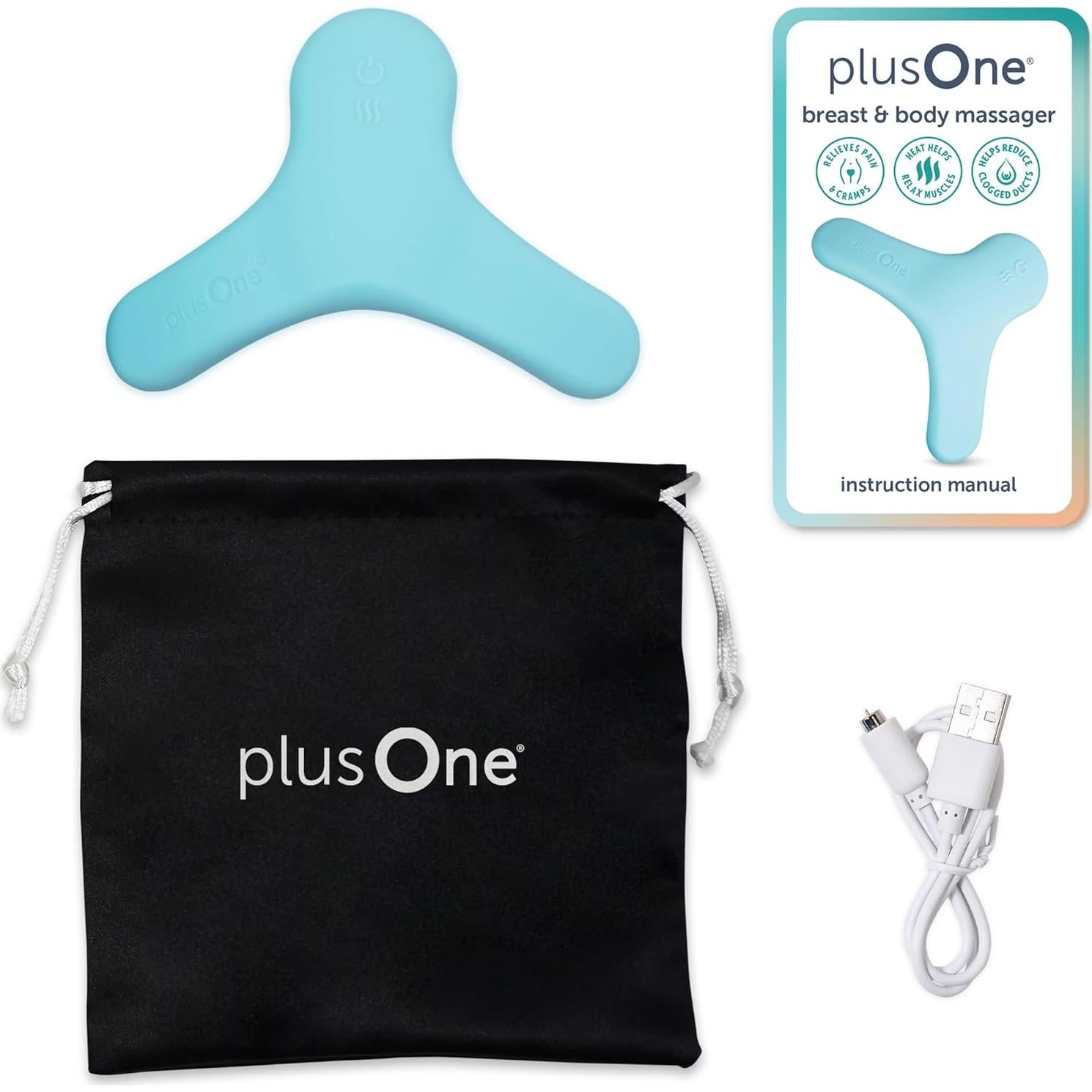 Masajeador de pecho y cuerpo PlusOne, 5 vibraciones, 3 calor