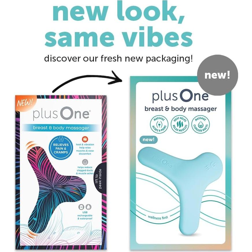 Masajeador de pecho y cuerpo PlusOne, 5 vibraciones, 3 calor