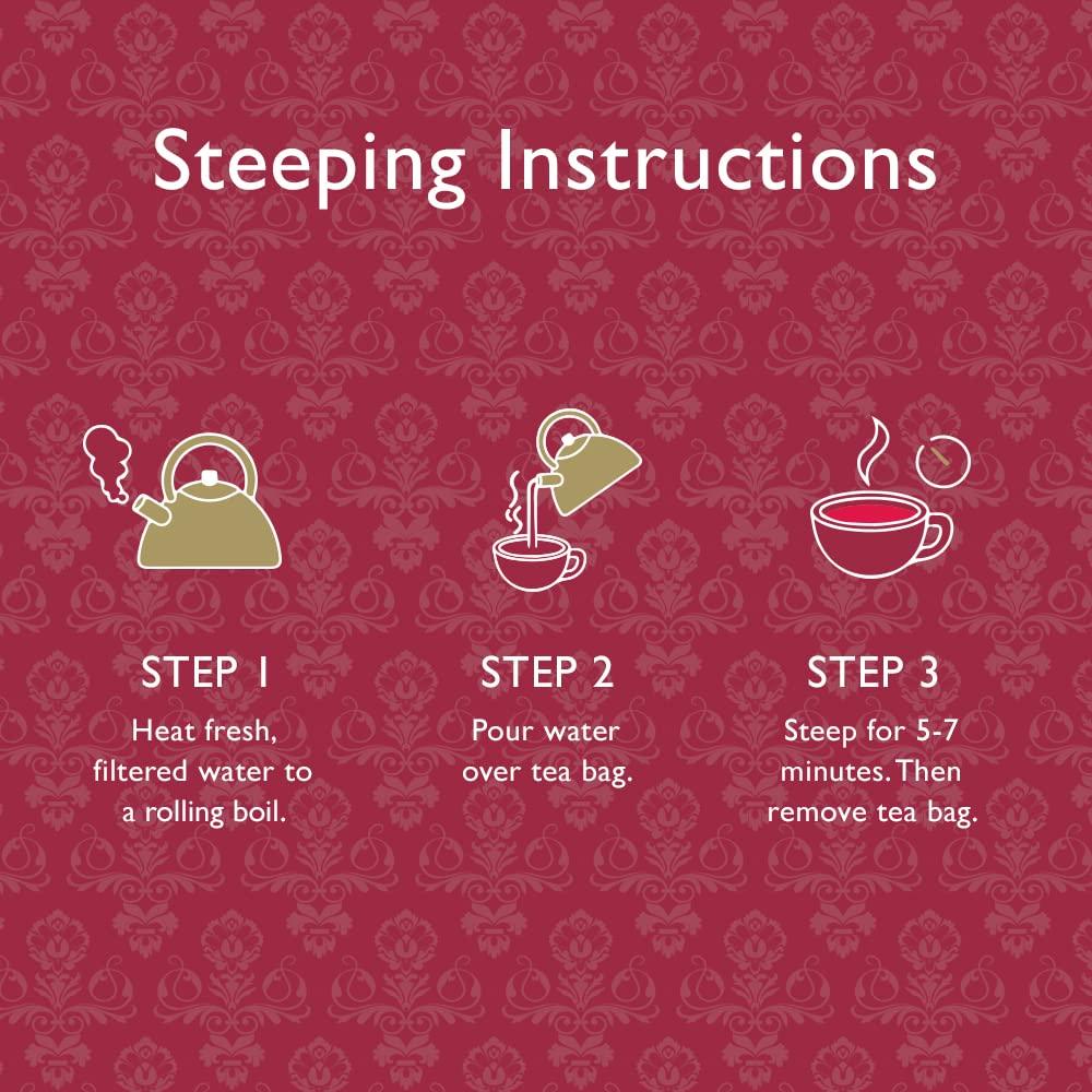 Té Premium English Rose The Republic of Tea 36 Bolsitas Sin Cafeína