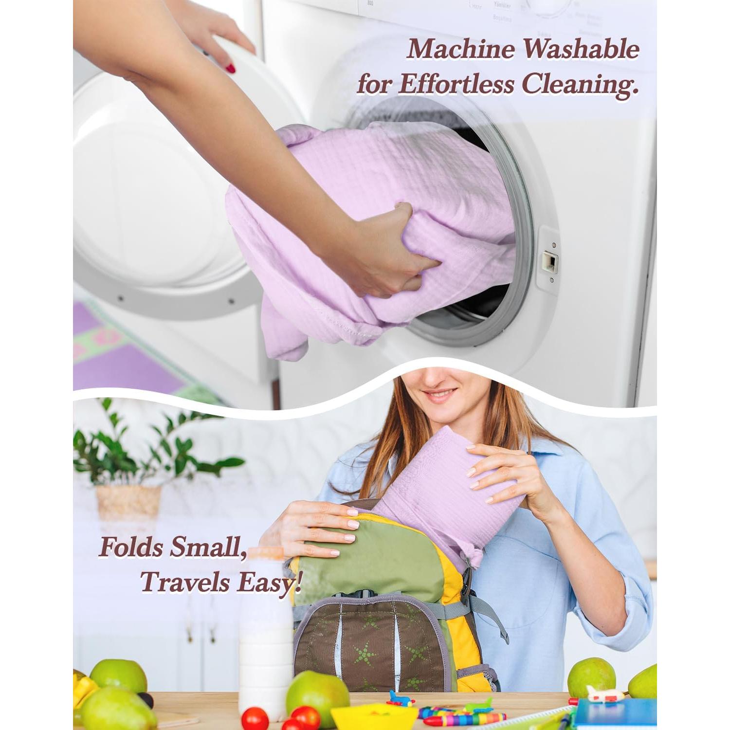 Cubierta de Lactancia Muselina 100% Algodón Rosa - Transpirable