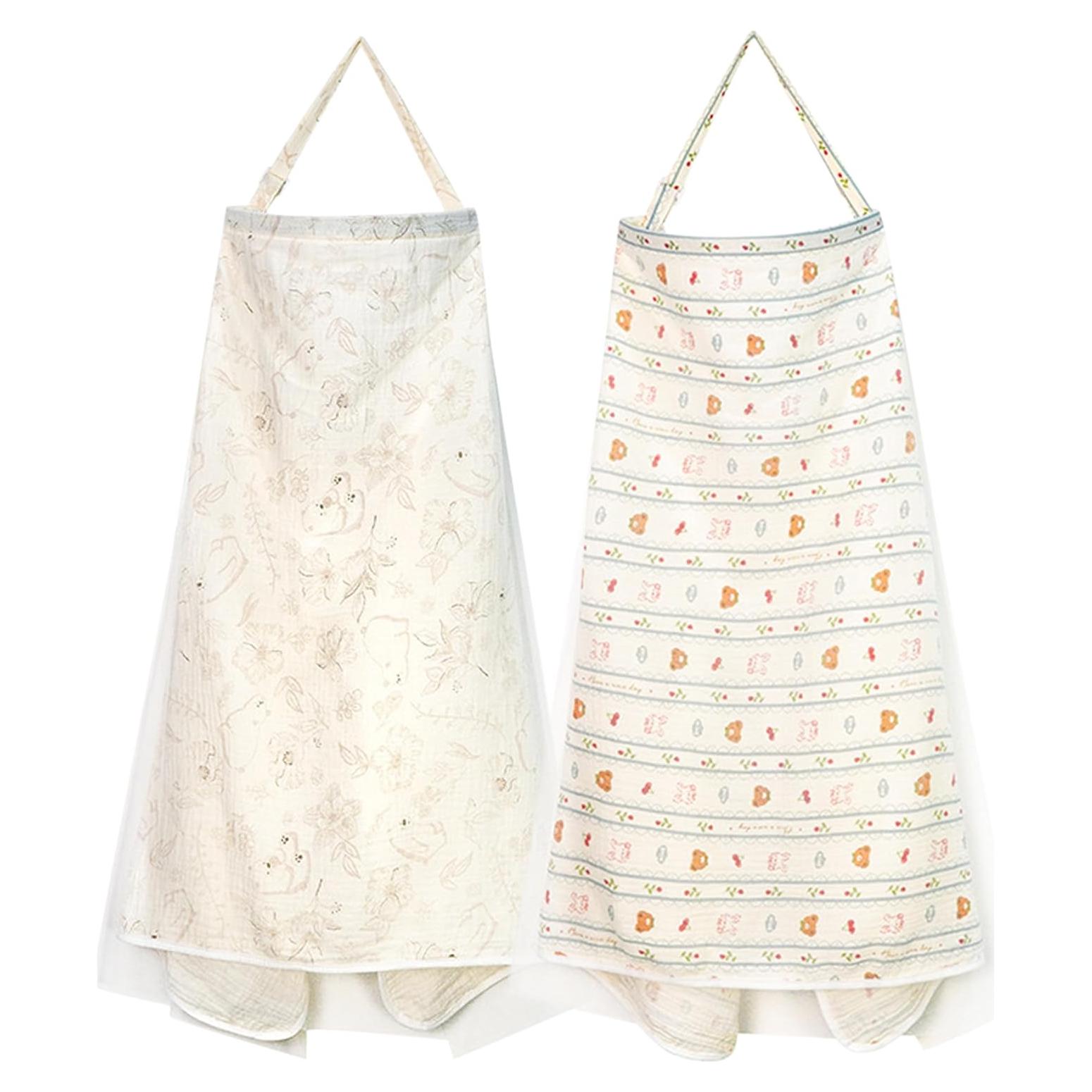 Cubierta de Lactancia 2Pcs ARefugen Algodón Transpirable 100x66cm