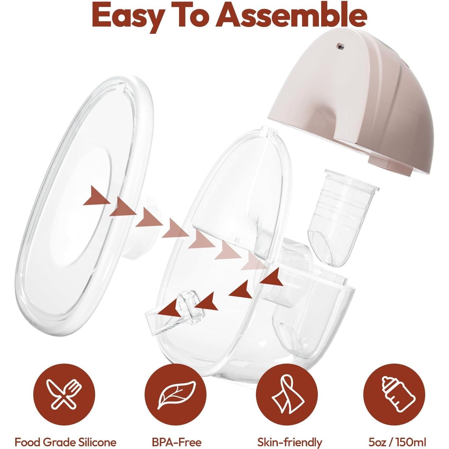 Bomba de Pecho Manos Libres NCVI 8131 Portátil Recargable 4 Modos