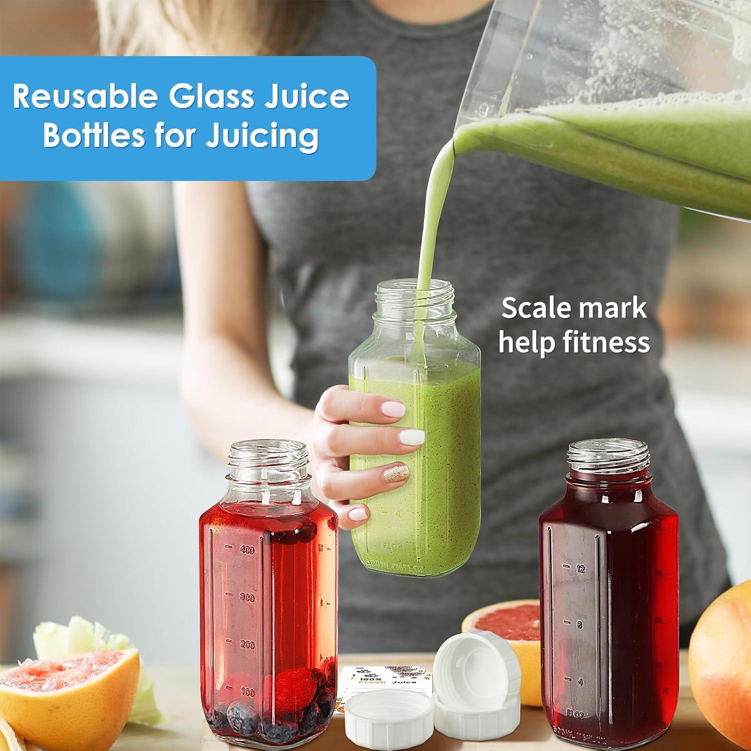 Paquete de 8 Botellas de Vidrio Reutilizables 500ml Syntic