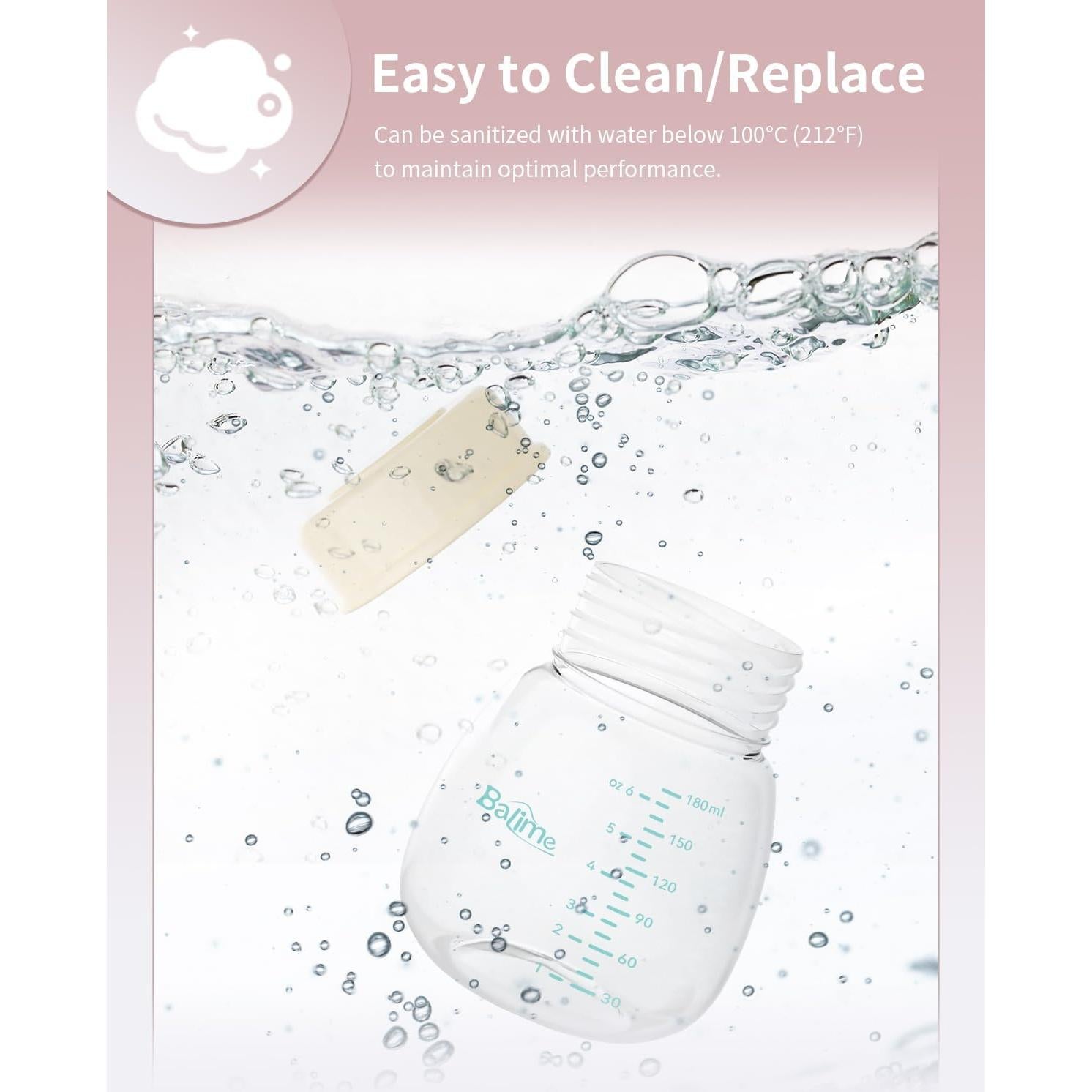 Botellas de Almacenamiento de Leche Materna BALIME 180 ml - Paquete de 4