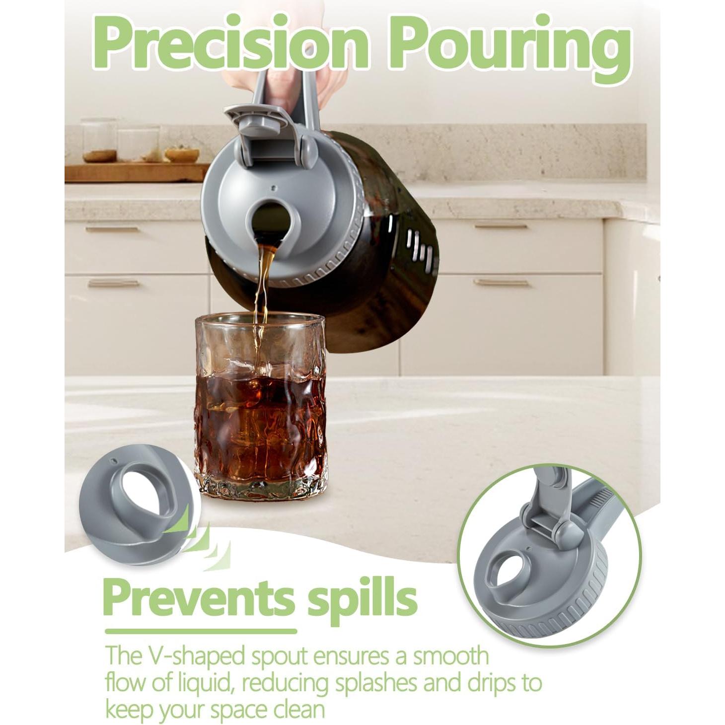 Jarra de vidrio 0.95L Miradexic con tapa y pico vertedor