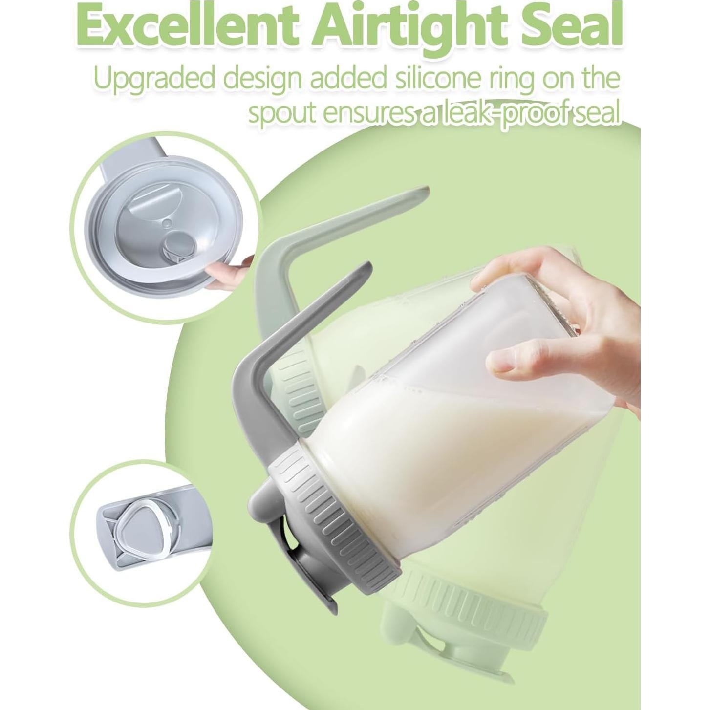 Jarra de vidrio 0.95L Miradexic con tapa y pico vertedor