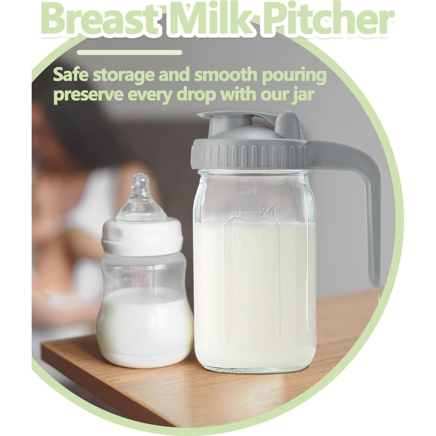 Jarra de vidrio 0.95L Miradexic con tapa y pico vertedor