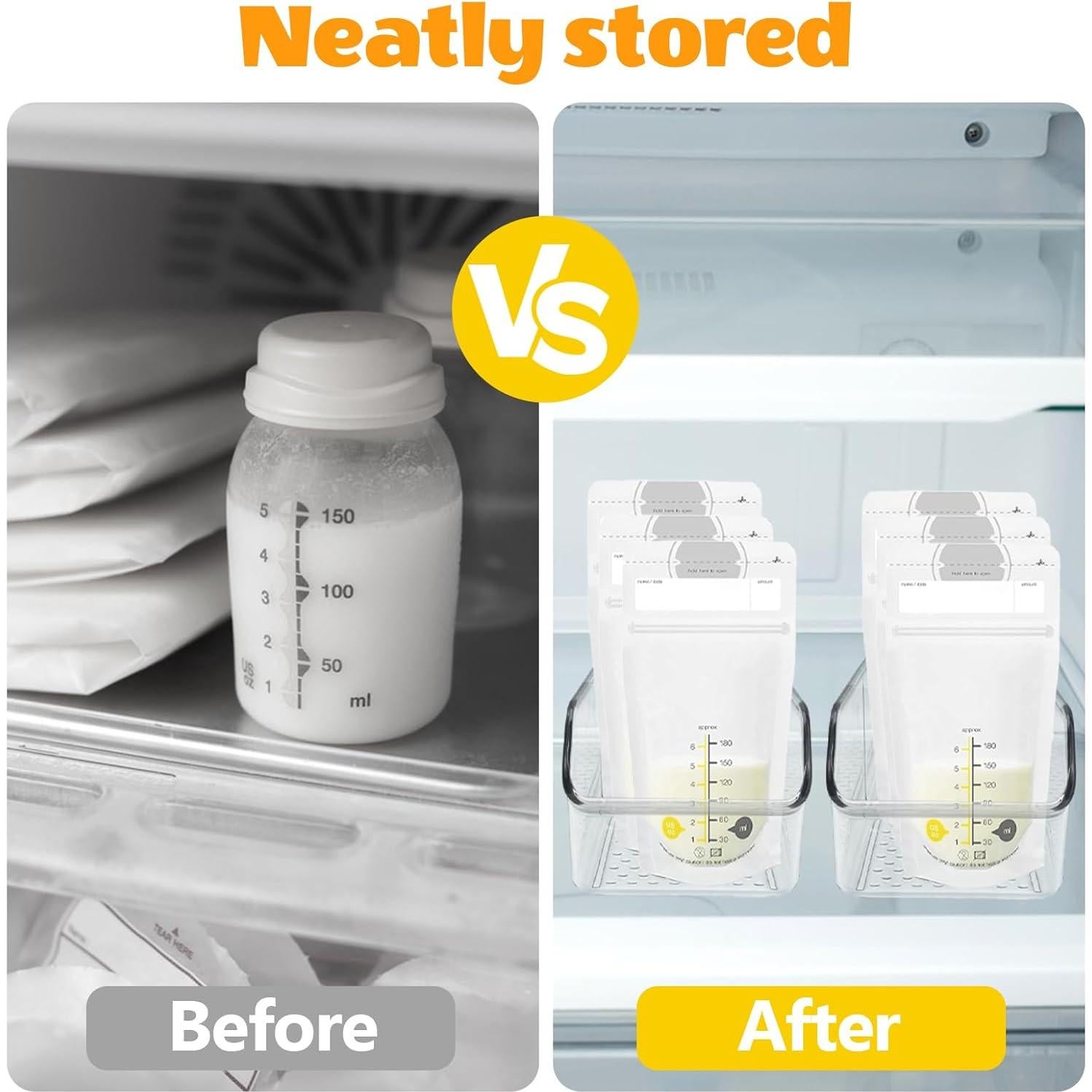 Conjunto de 2 Botellas de Almacenamiento de Leche Zebrabox