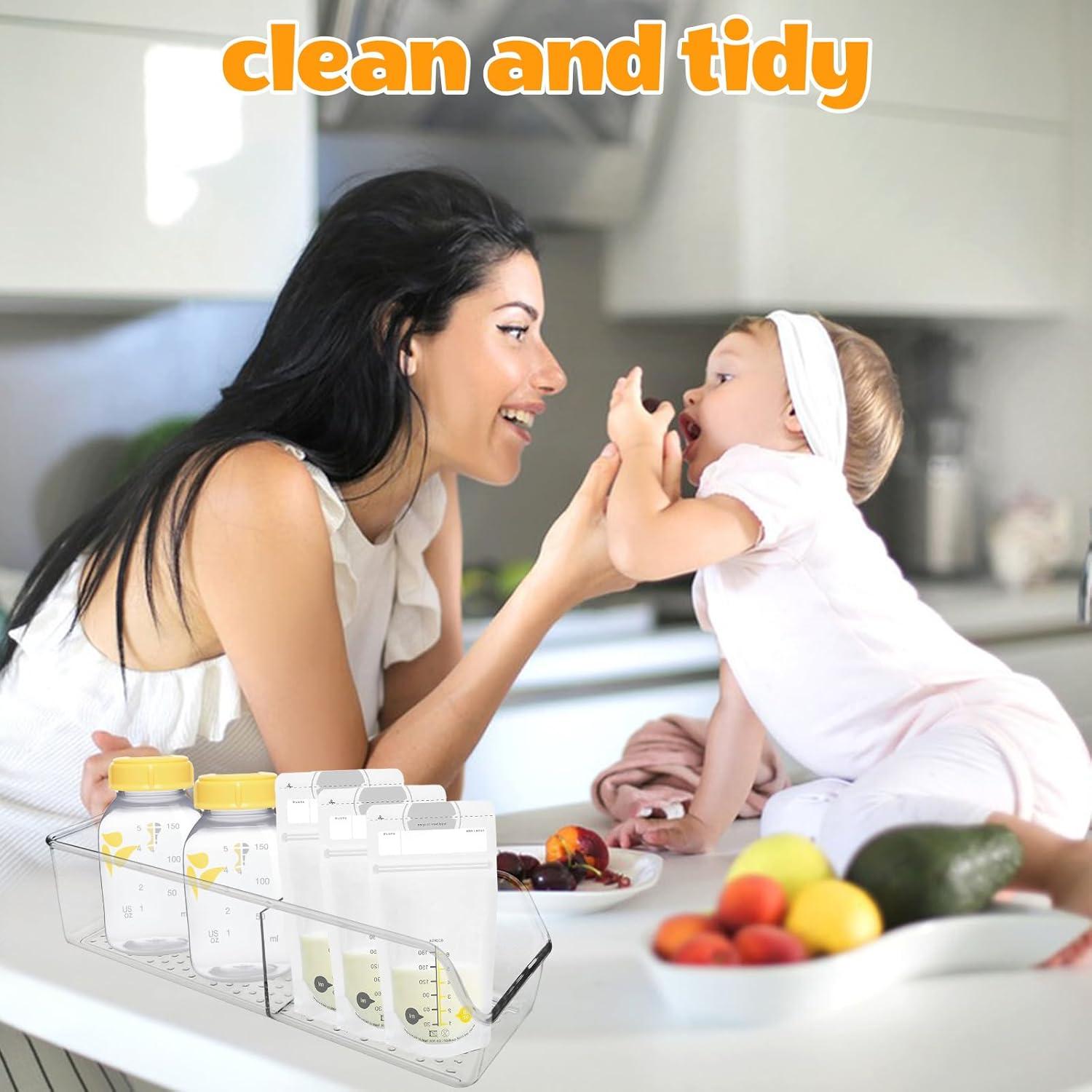 Conjunto de 2 Botellas de Almacenamiento de Leche Zebrabox