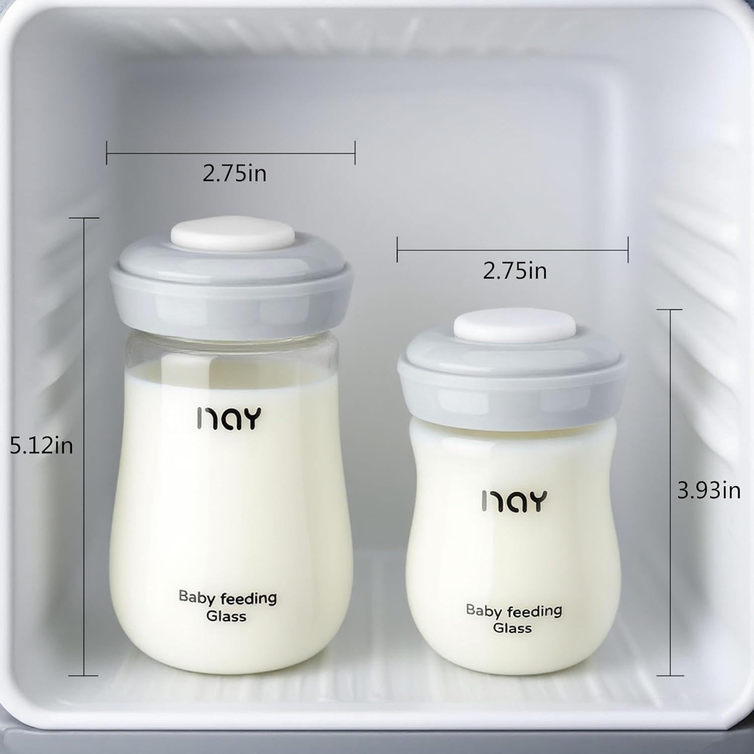 Botellas de Almacenamiento de Leche Materna yanyoyo 240ml 4 Unidades