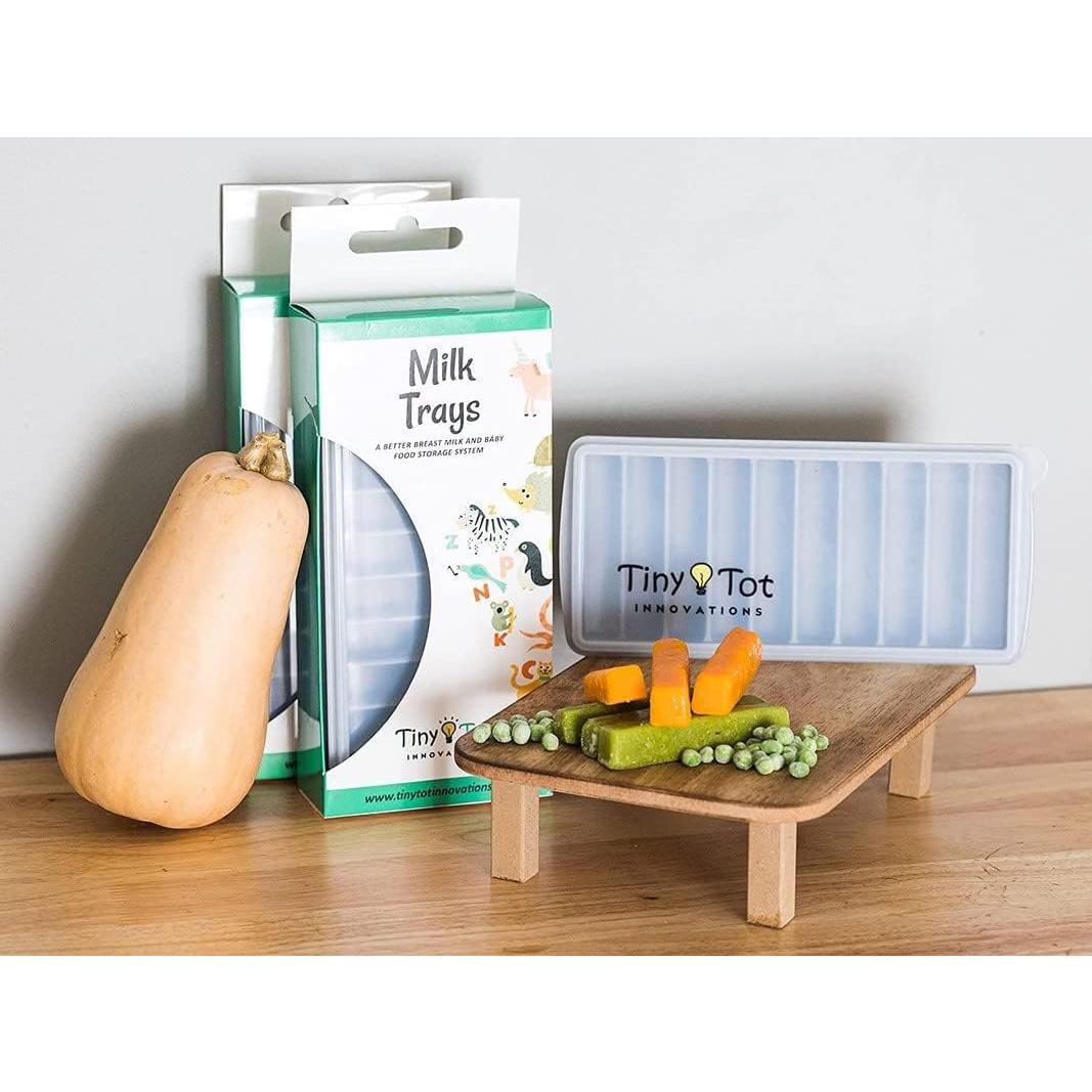 Bandejas de Almacenamiento de Leche Materna Tiny Tot, 2 Contenedores de Silicona