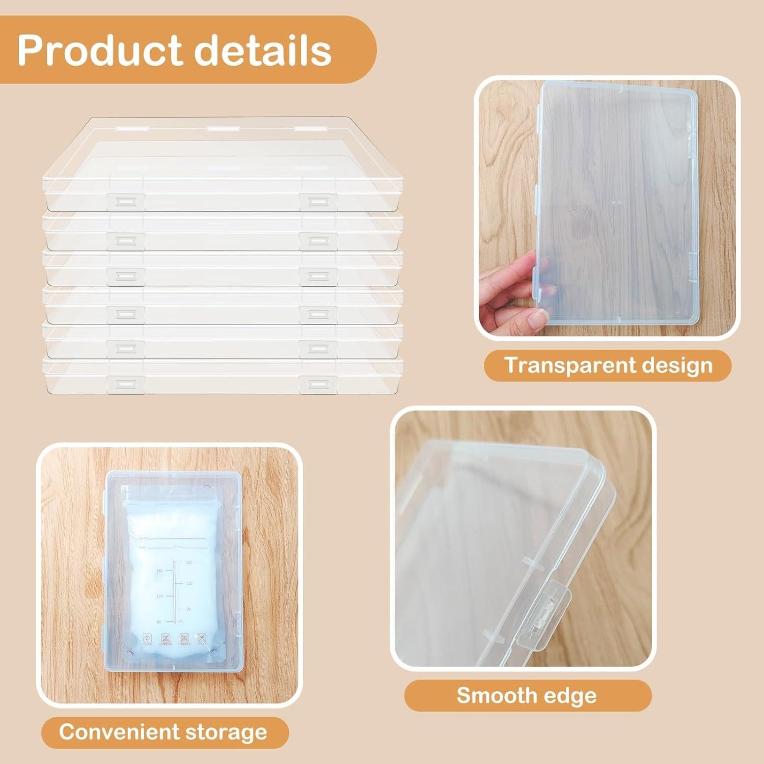 Organizador de Almacenamiento de Leche Materna 12 Pcs Transparente