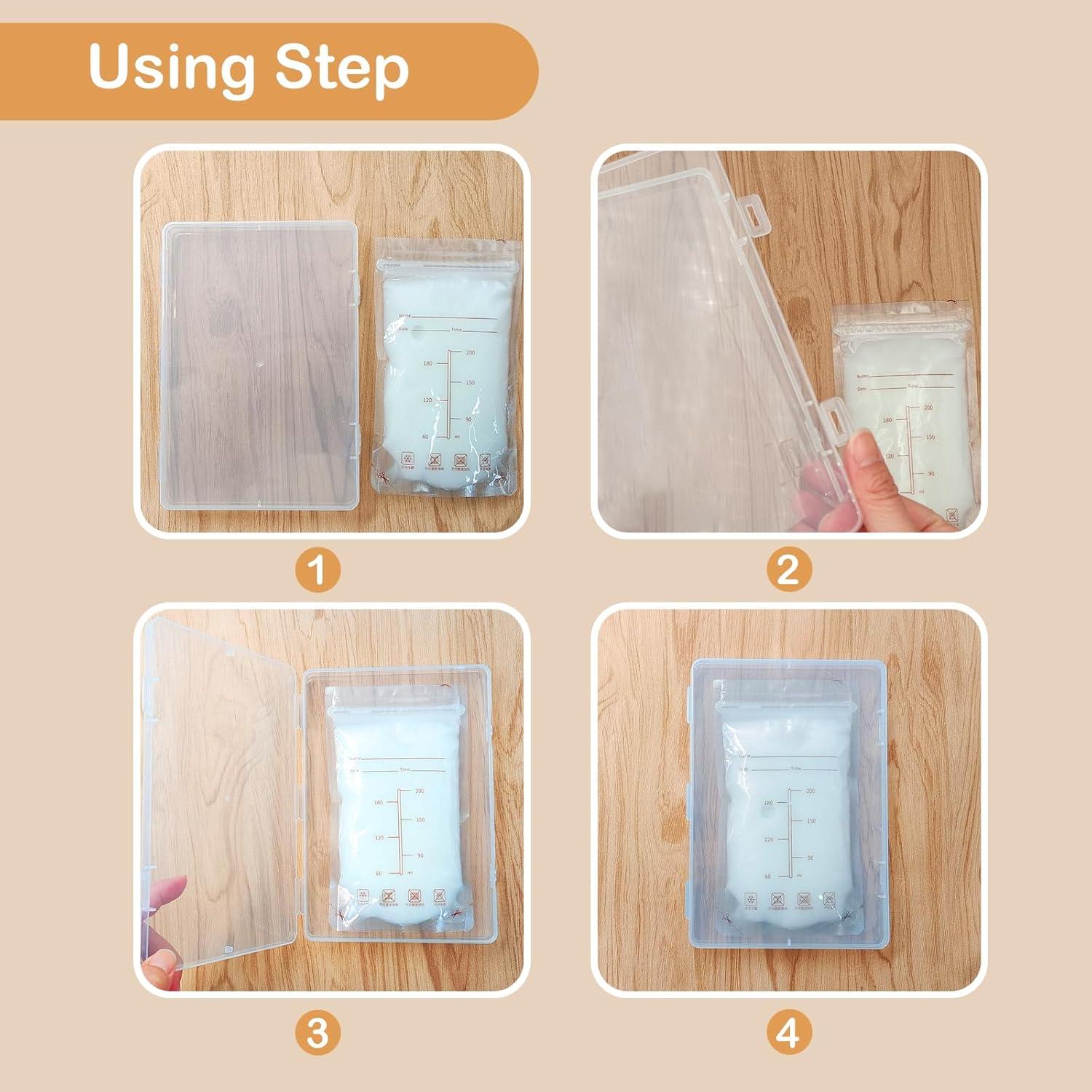 Organizador de Almacenamiento de Leche Materna 12 Pcs Transparente