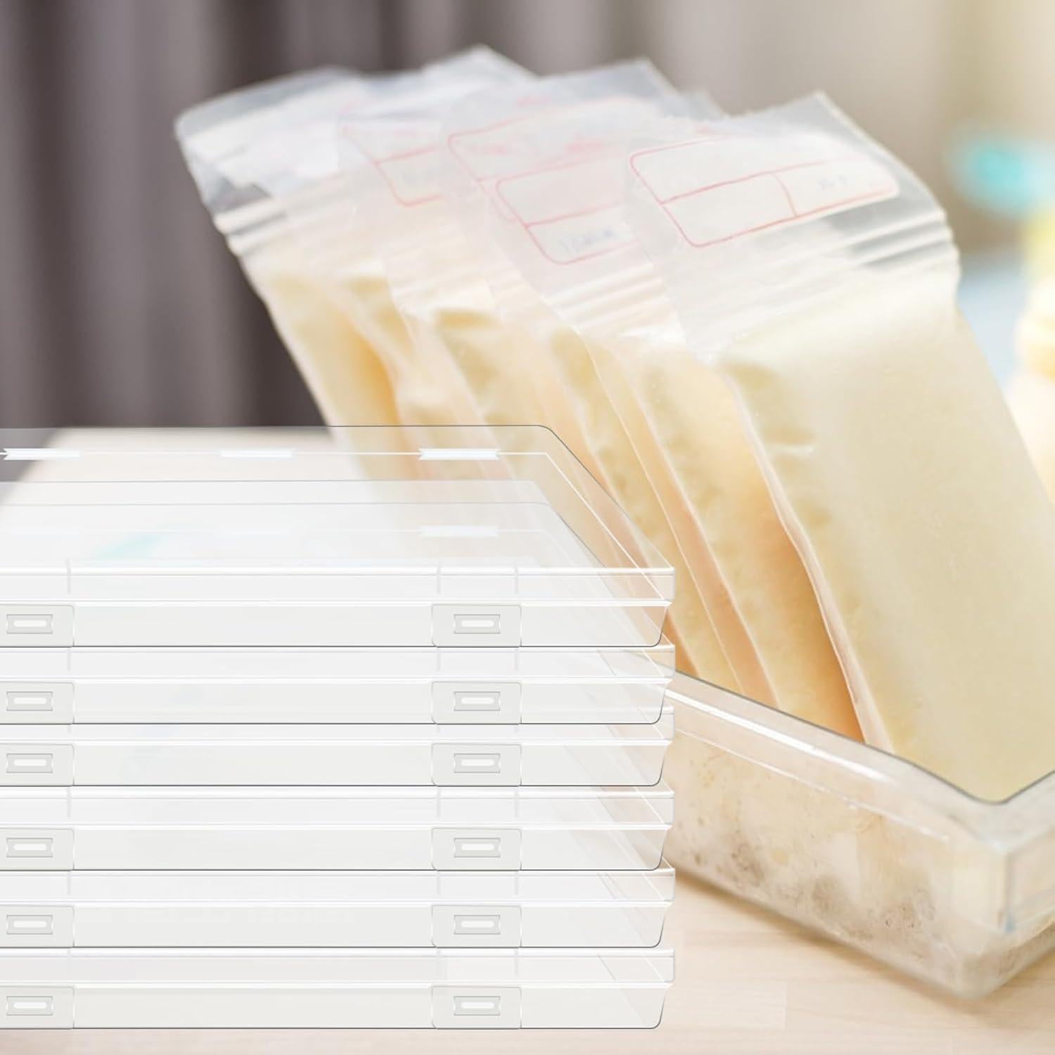Organizador de Almacenamiento de Leche Materna 12 Pcs Transparente
