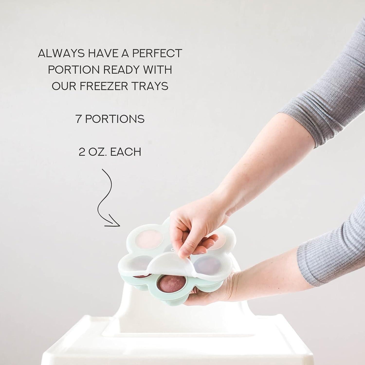 Contenedor de Almacenamiento para Bebés Simka Rose - 7 Porciones 70ml Silicona Libre de BPA