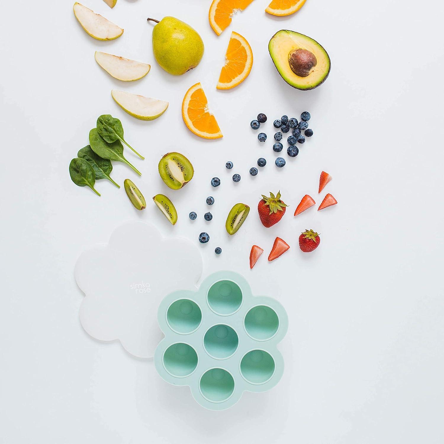 Contenedor de Almacenamiento para Bebés Simka Rose - 7 Porciones 70ml Silicona Libre de BPA