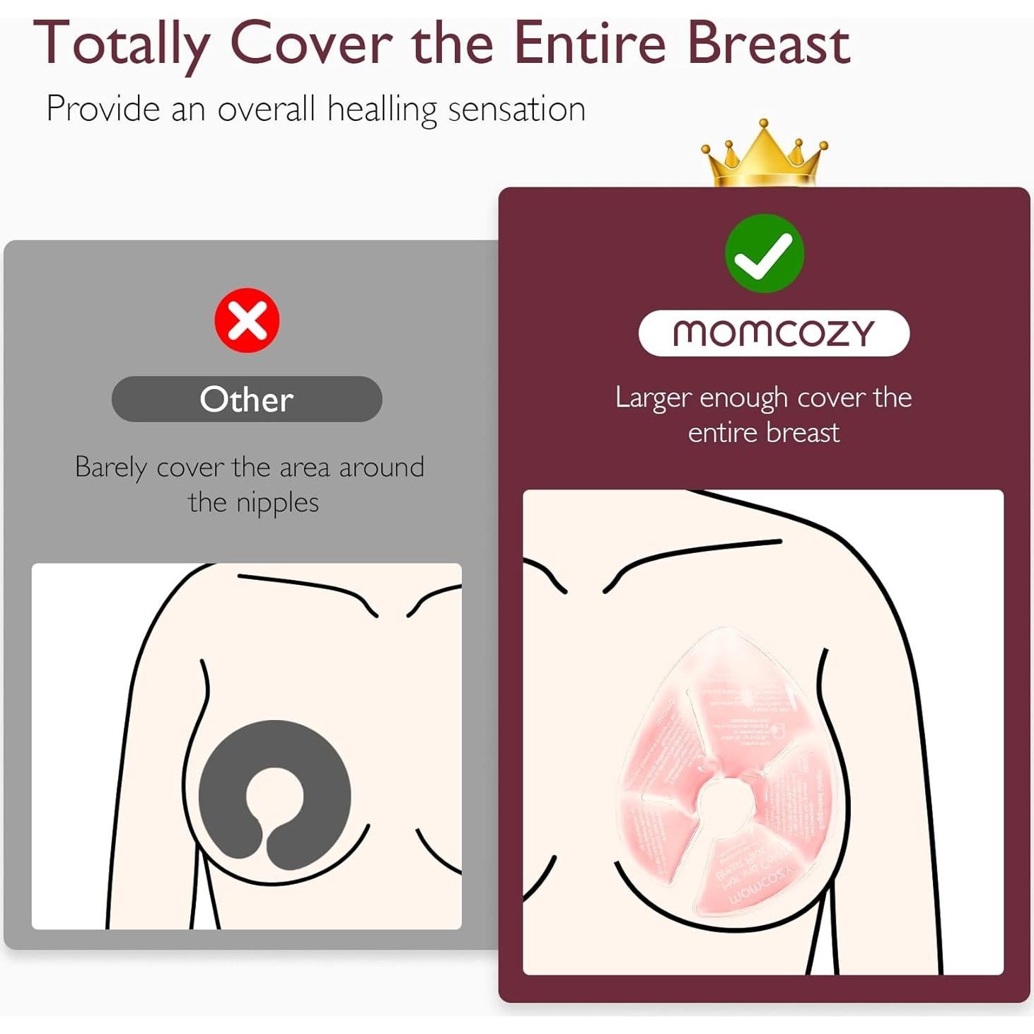 Momcozy Almohadillas de Hidrogel para Lactancia - 8 Piezas