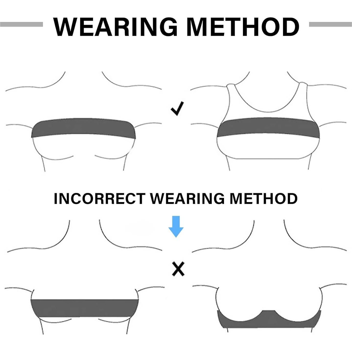 Banda de Soporte para Senos LAPLUIE Ajustable Negro