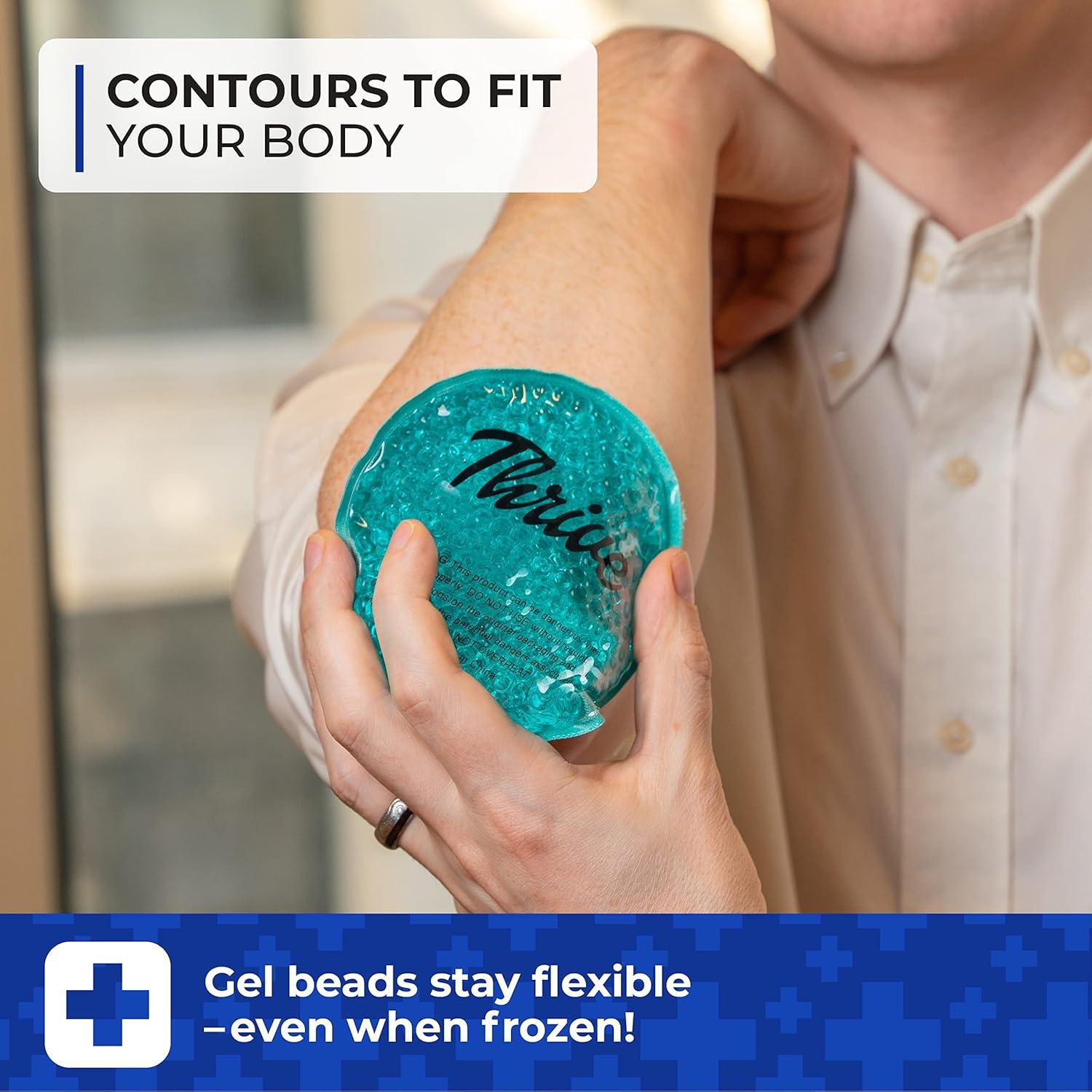 Paquete de Hielo Reutilizable Thrive - 6 Unidades Redondas Azul - Terapia Caliente y Fría