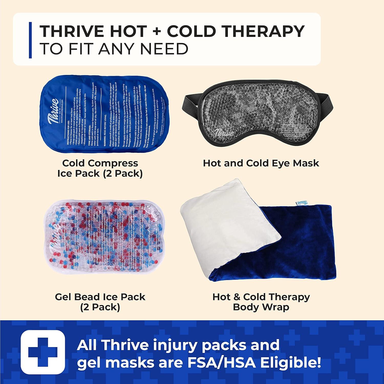 Paquete de Hielo Reutilizable Thrive - 6 Unidades Redondas Azul - Terapia Caliente y Fría