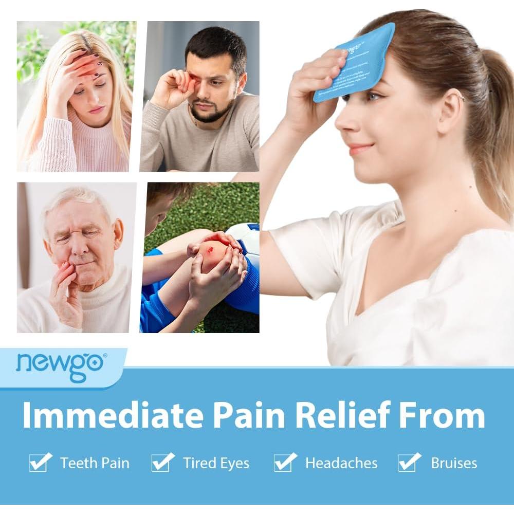 Paquetes de Hielo Reutilizables NEWGO - 6 Paquetes 11.4x8.1cm