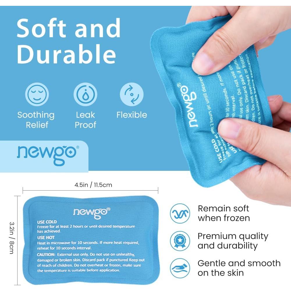 Paquetes de Hielo Reutilizables NEWGO - 6 Paquetes 11.4x8.1cm