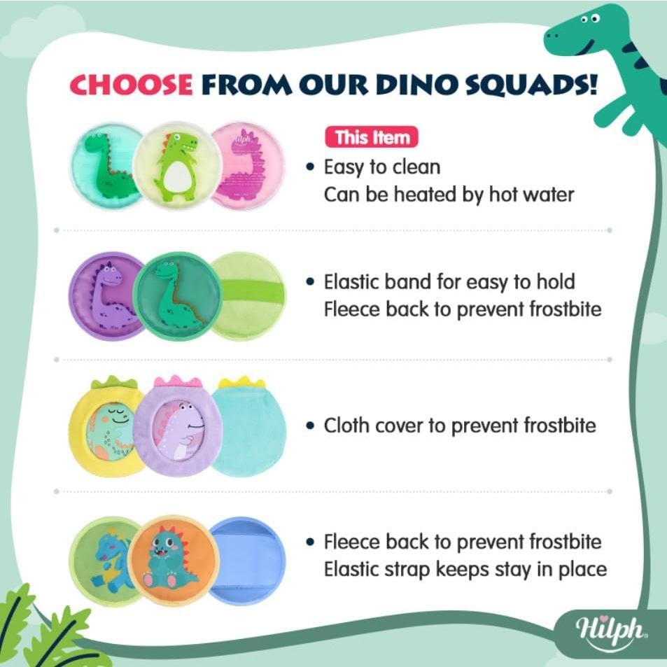 Paquete de Hielo Reutilizable Hilph Dinosaurio 3 Unidades