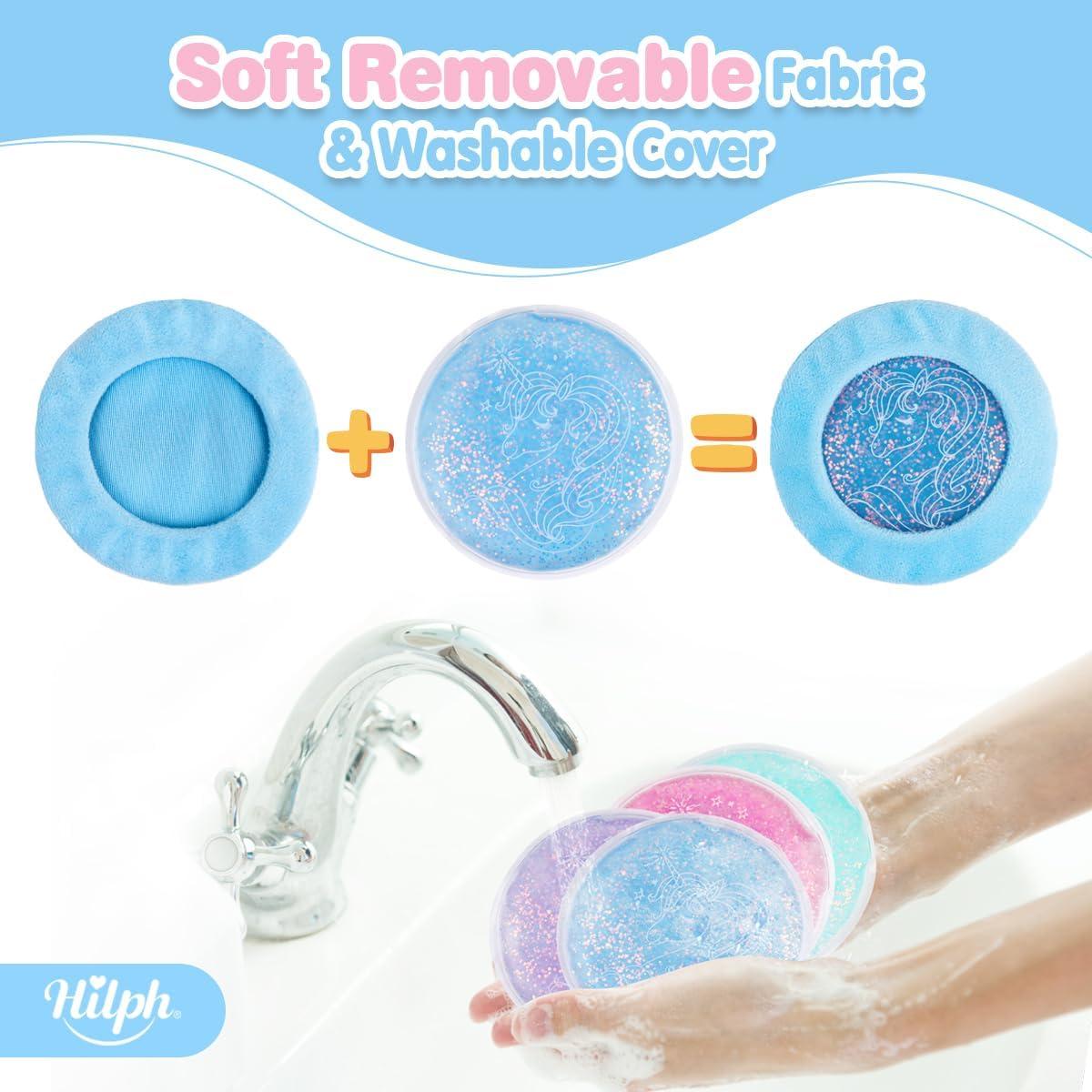 Paquete de Hielo para Niños Hilph - 4 Paquetes Reutilizables con Funda