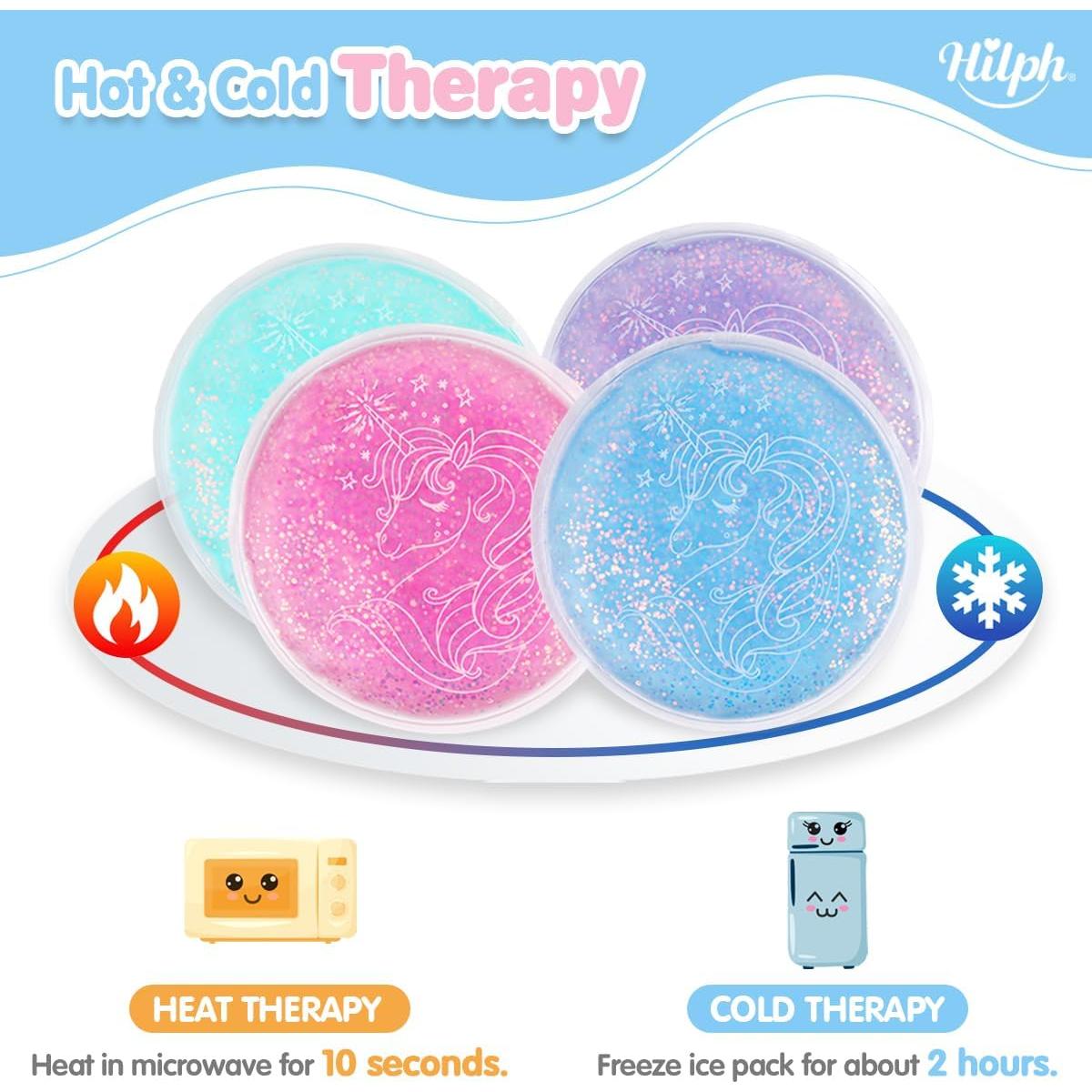 Paquete de Hielo para Niños Hilph - 4 Paquetes Reutilizables con Funda