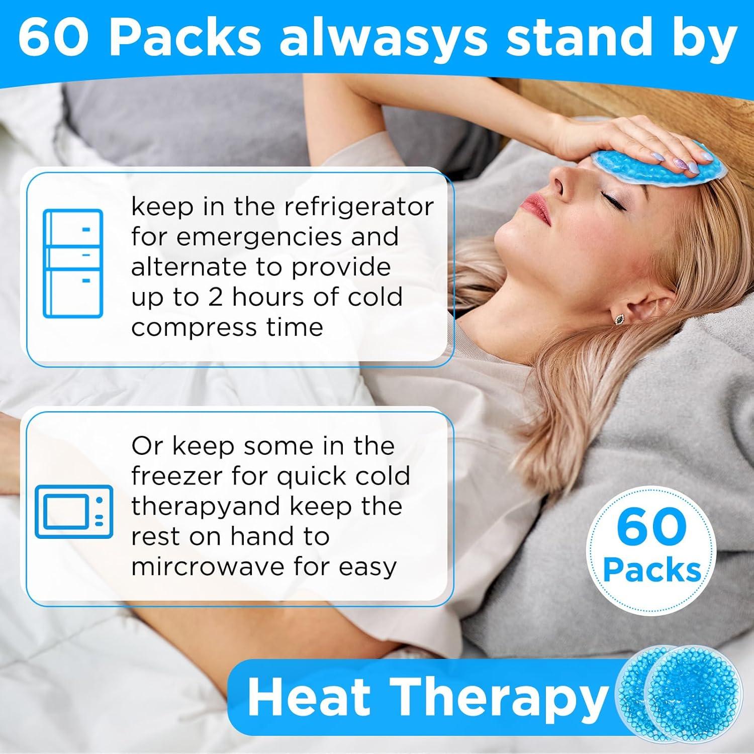 Paquetes de Hielo Reutilizables TrelaCo 60 Pcs 10x10 cm