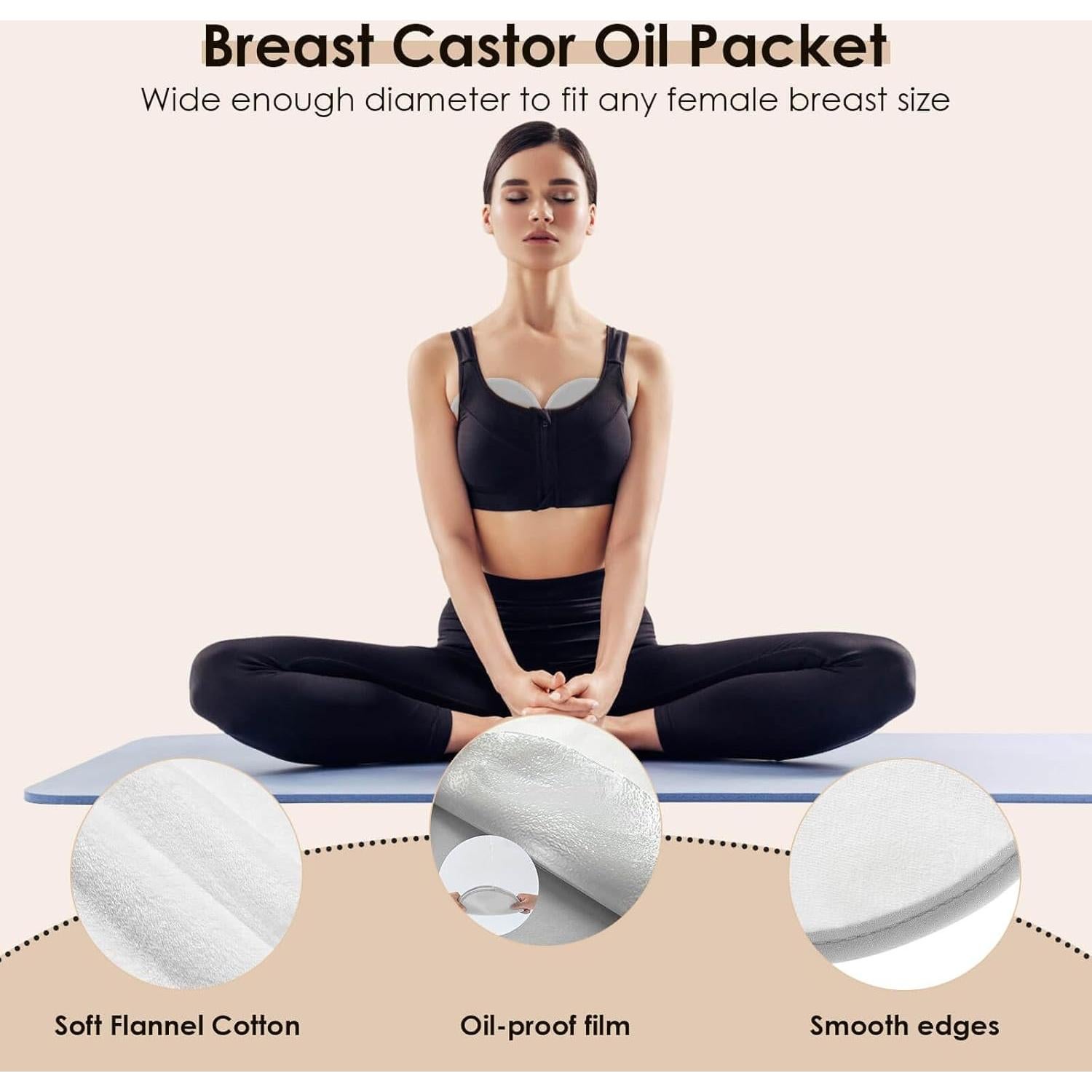 Kit de Paquete de Aceite de Ricino HUIJUTCHEN 8 Piezas Orgánico