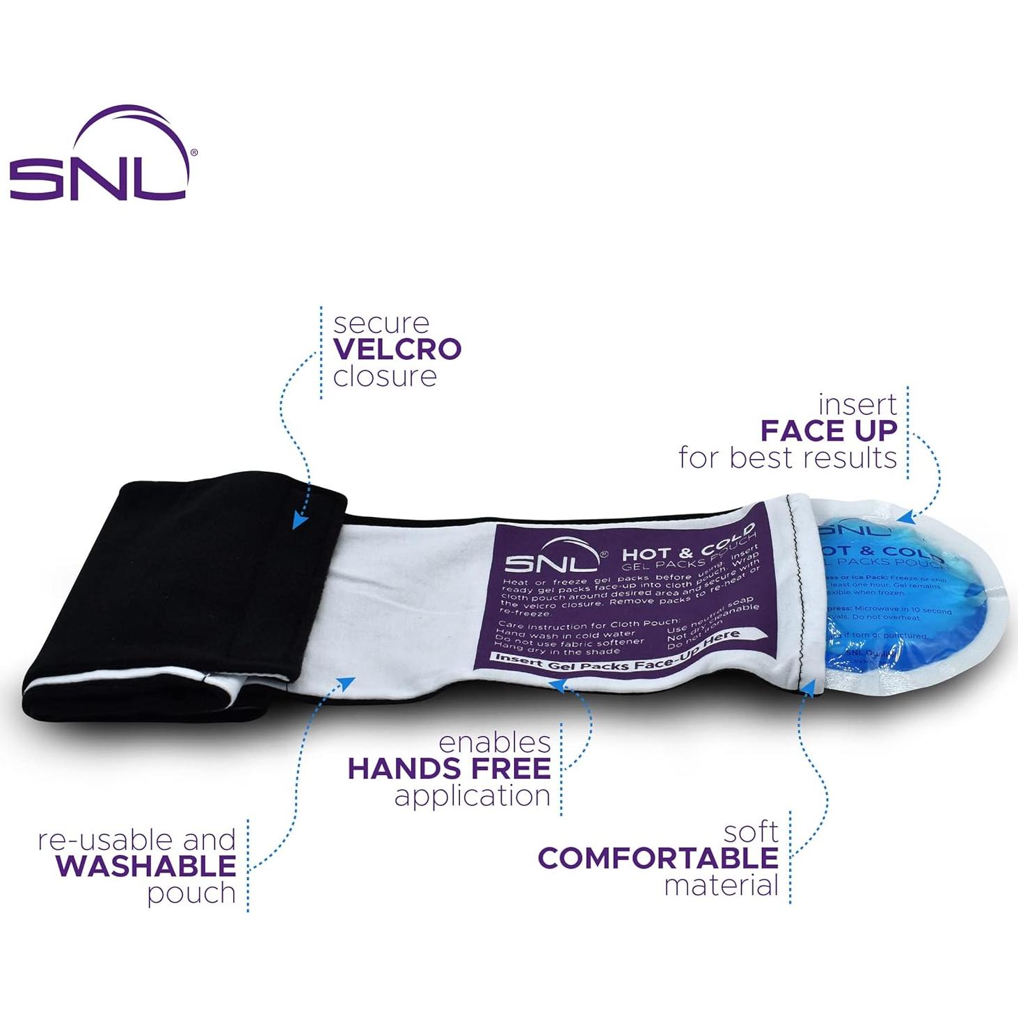 Paquetes de Gel Reutilizables SNL - 6 Unidades, 10.16 cm, Alivio Dolor