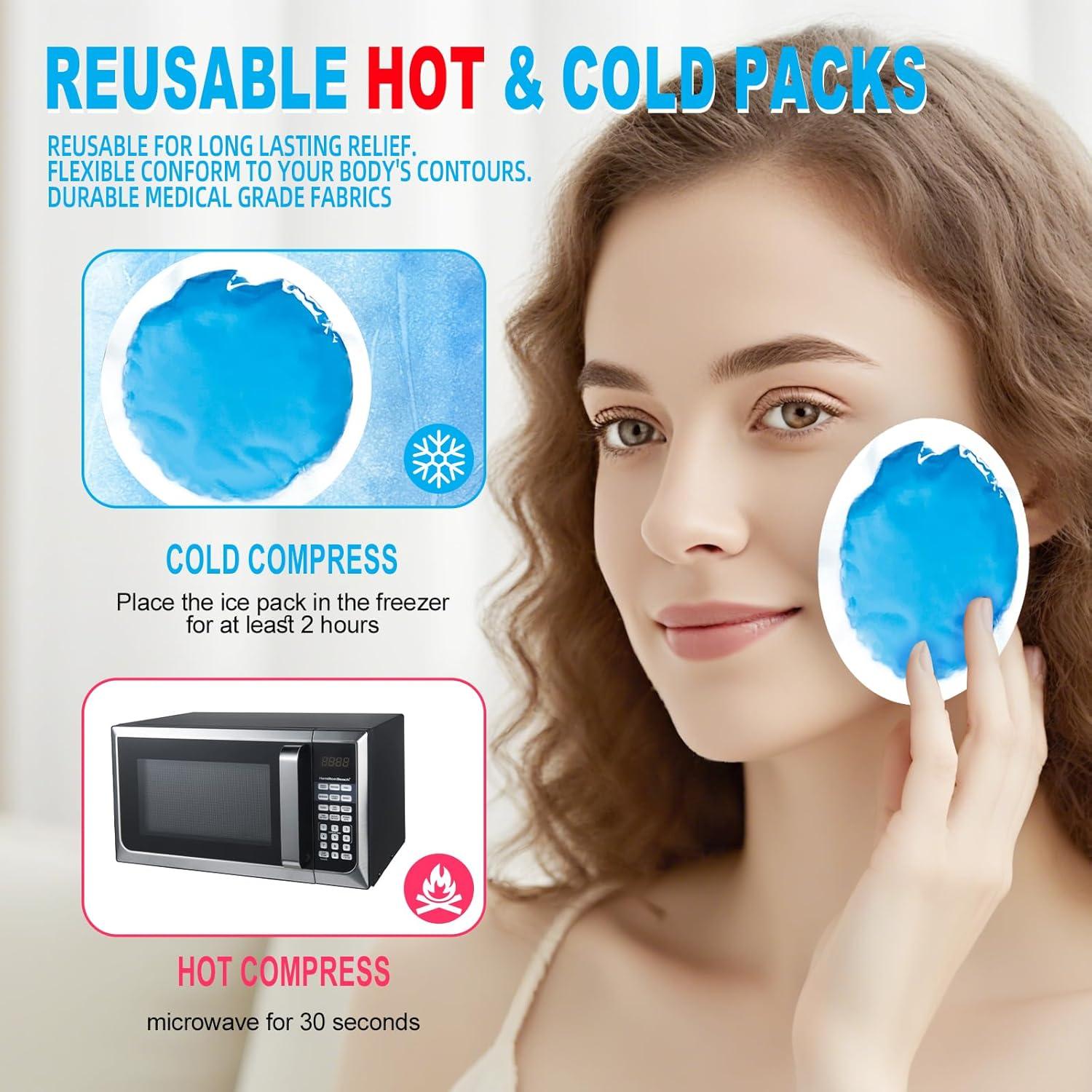 Paquete de Hielo Redondo Pequeño WORLD-BIO - 5 Unidades Gel Reutilizable