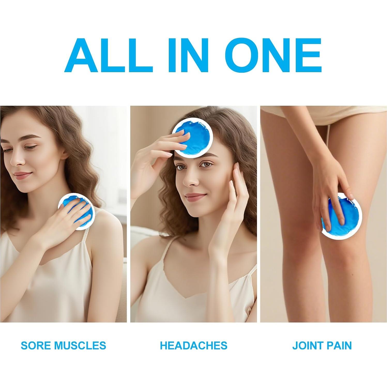 Paquete de Hielo Redondo Pequeño WORLD-BIO - 5 Unidades Gel Reutilizable