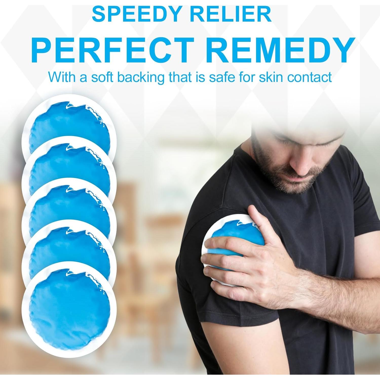 Paquete de Hielo Redondo Pequeño WORLD-BIO - 5 Unidades Gel Reutilizable