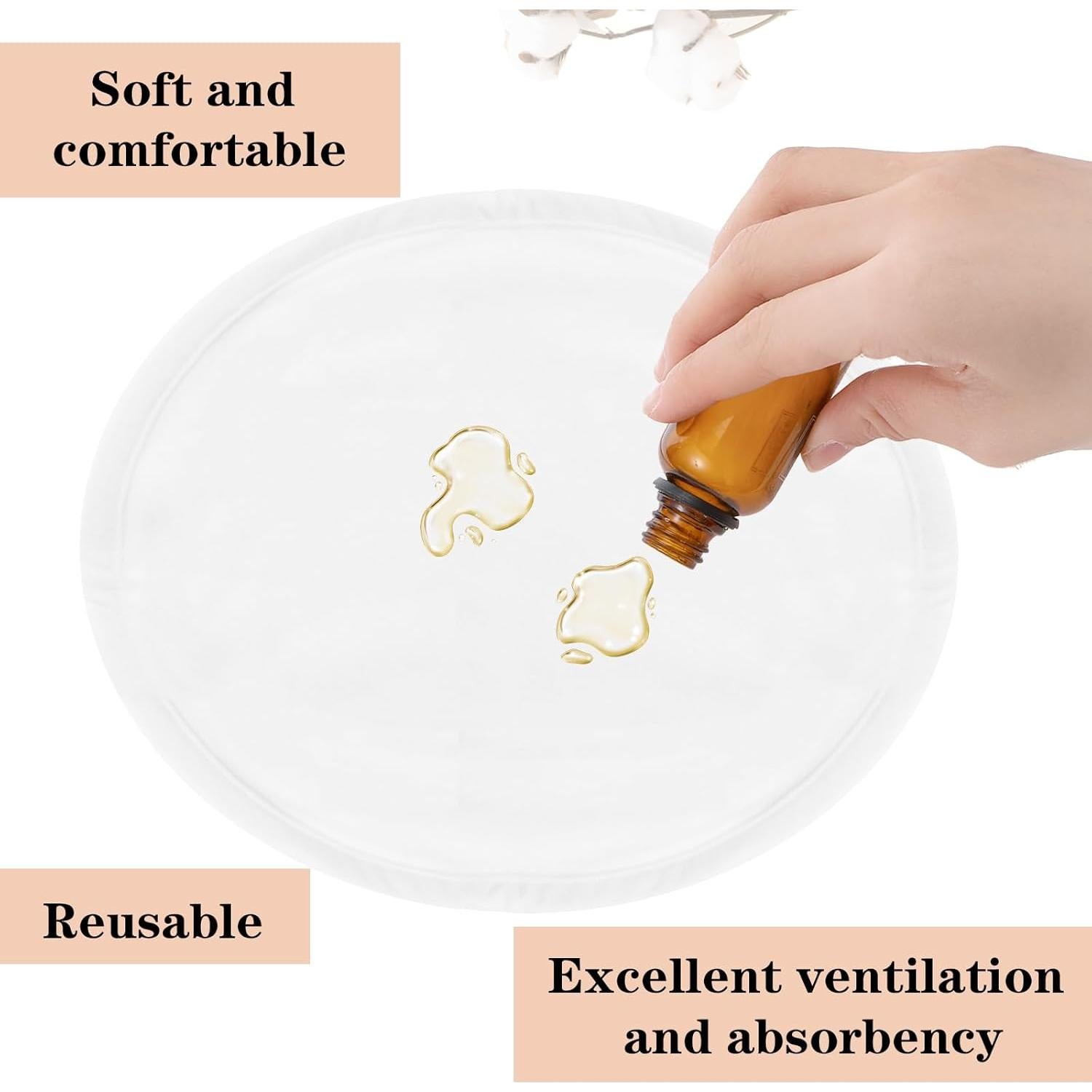 Paquete de Almohadillas de Aceite de Ricino HJZHII 2 Piezas 23.5cm