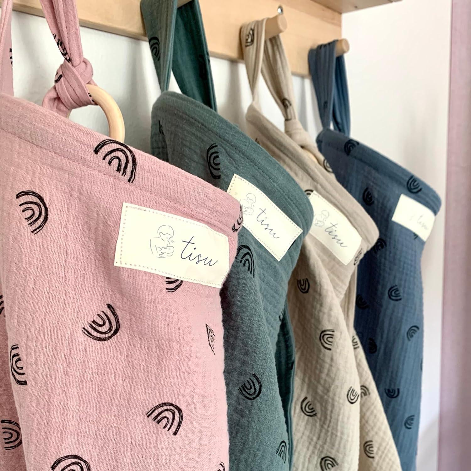 Cubierta de Lactancia TISU Muselina Algodón Arcoíris Beige 80x105cm