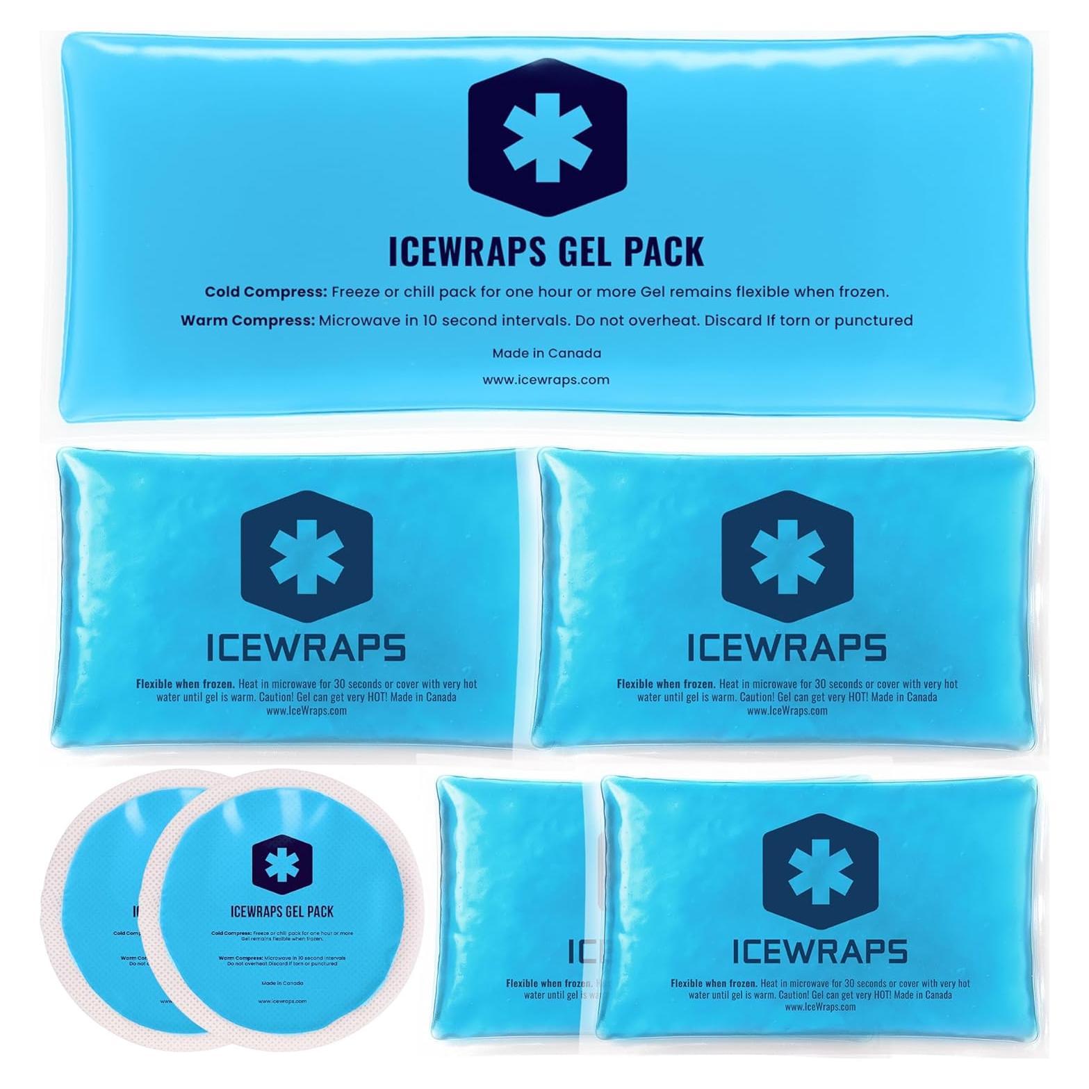 Paquete de Hielo de Gel Reutilizable ICEWRAPS - 7 Piezas