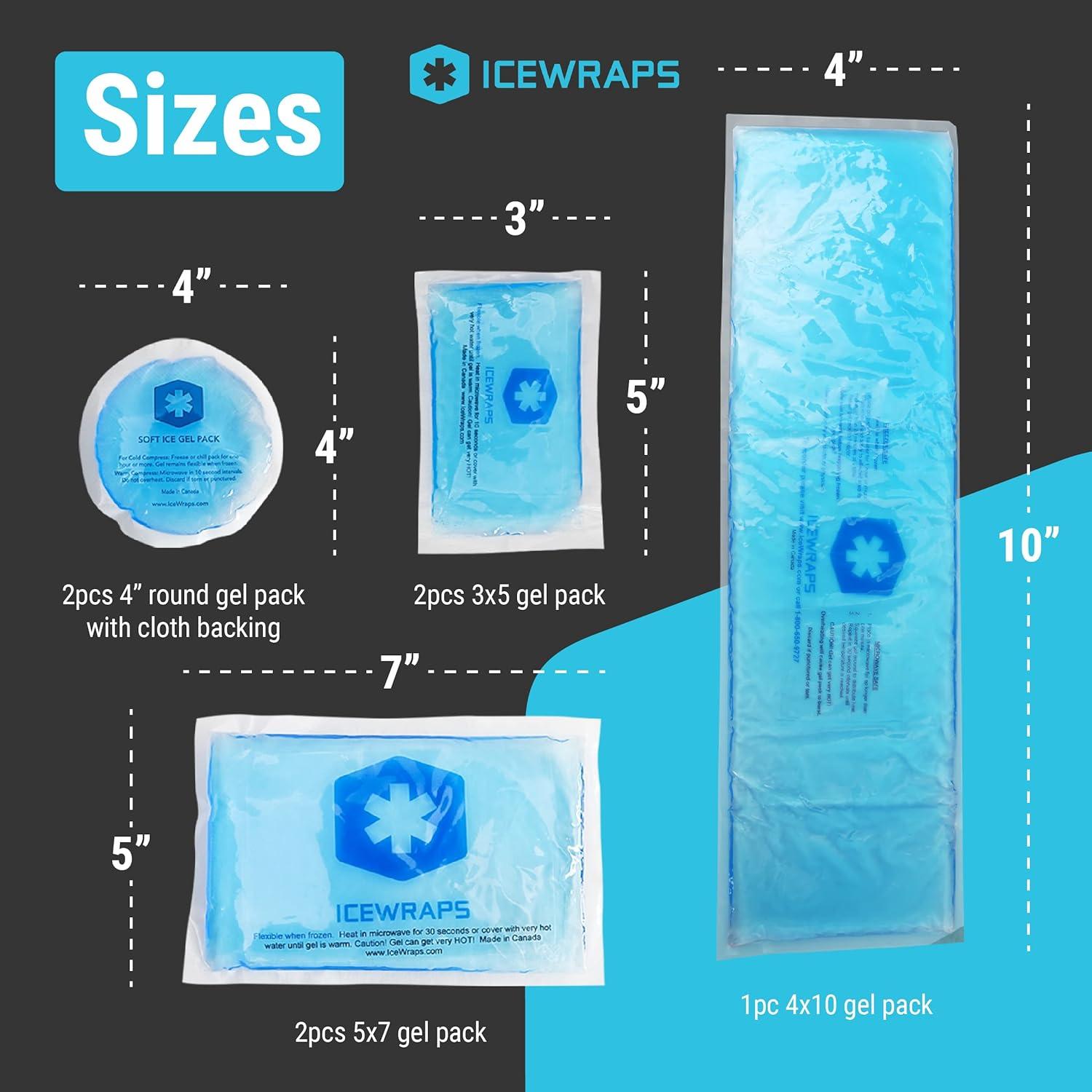 Paquete de Hielo de Gel Reutilizable ICEWRAPS - 7 Piezas