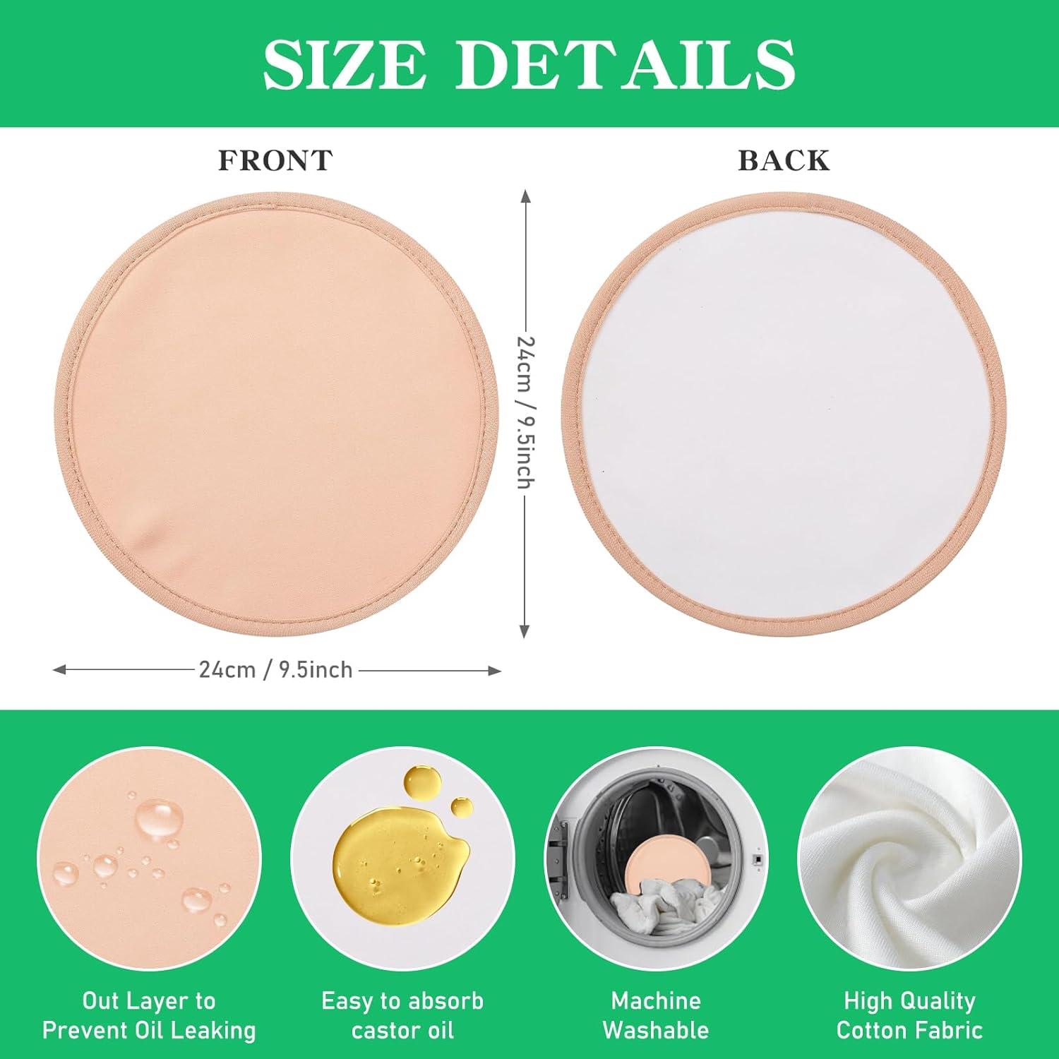 Paquete de 2 Almohadillas de Aceite de Ricino YEXIAOBOY