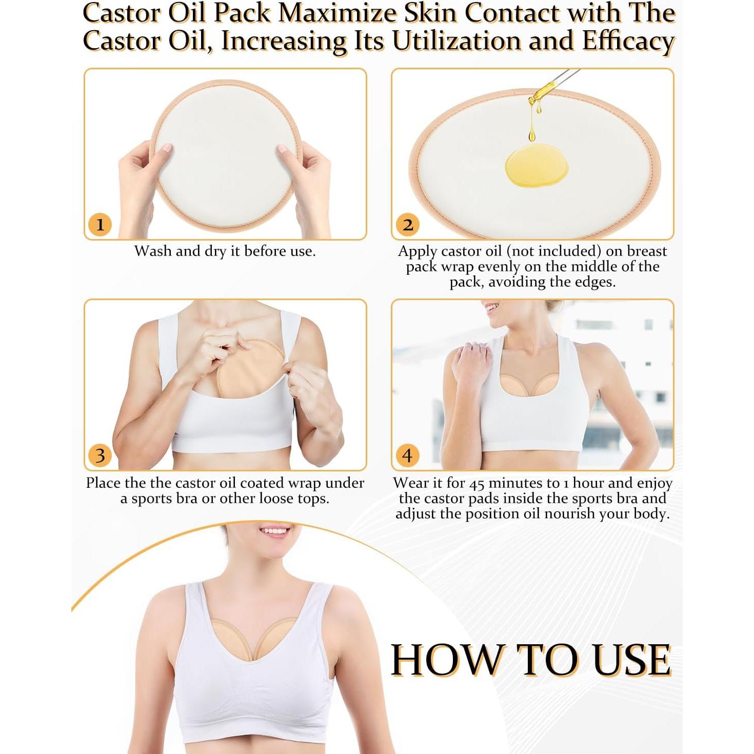 Almohadillas de Aceite de Ricino Reutilizables DLMDLM 2 Pcs