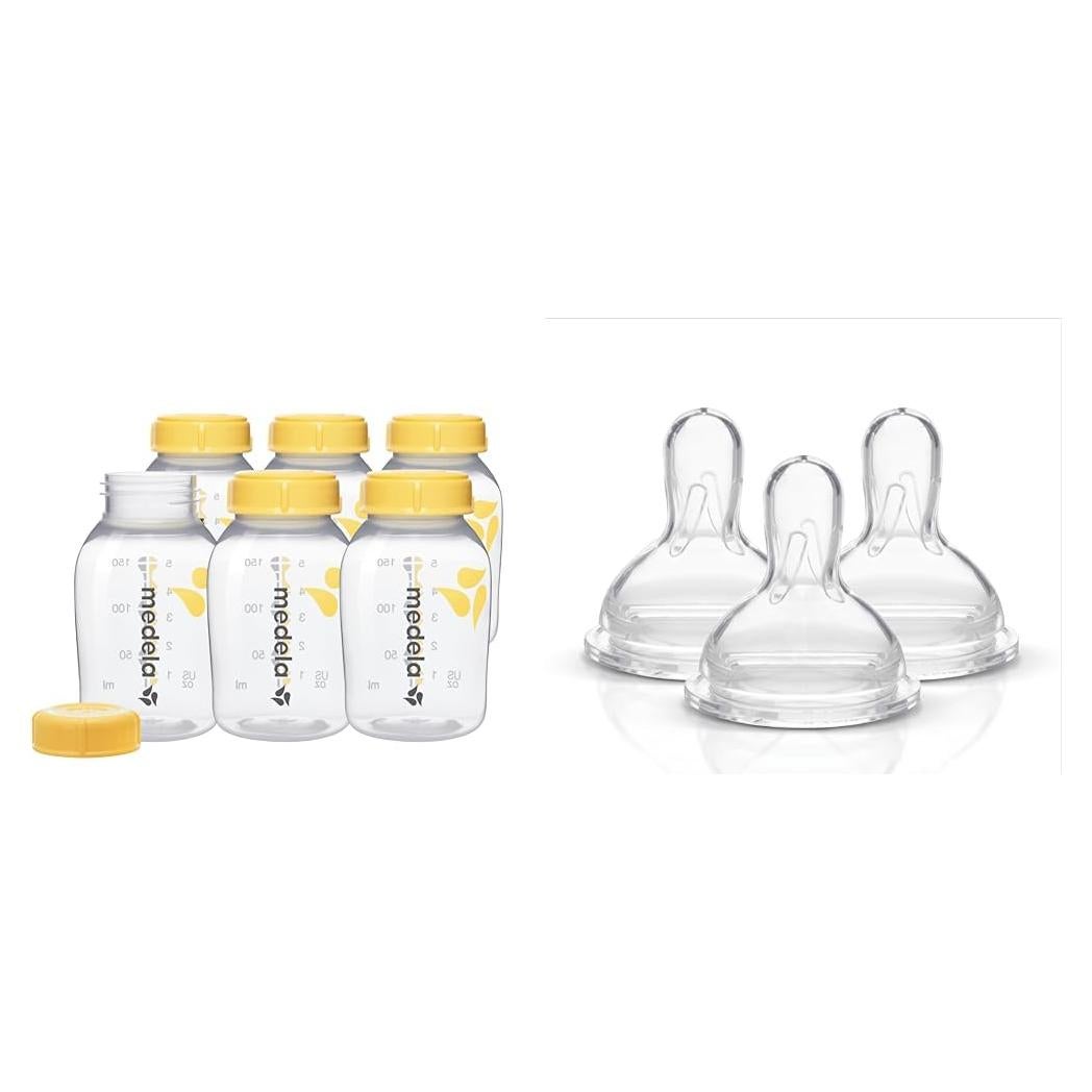 Botellas de Almacenamiento Medela 6x148ml + 3 Tetinas Silicona