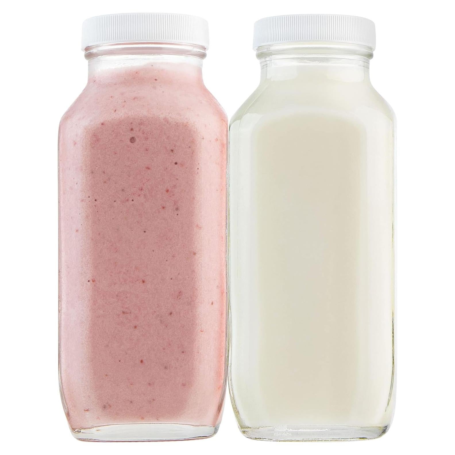 Botellas de Leche de Vidrio Cuadradas kitchentoolz 4x0.47L