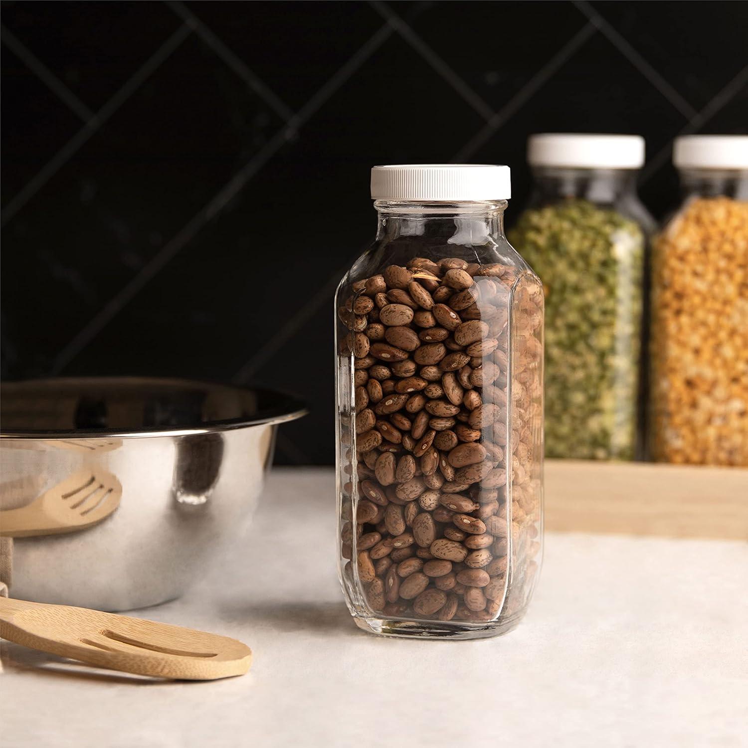 Botellas de Leche de Vidrio Cuadradas kitchentoolz 4x0.47L