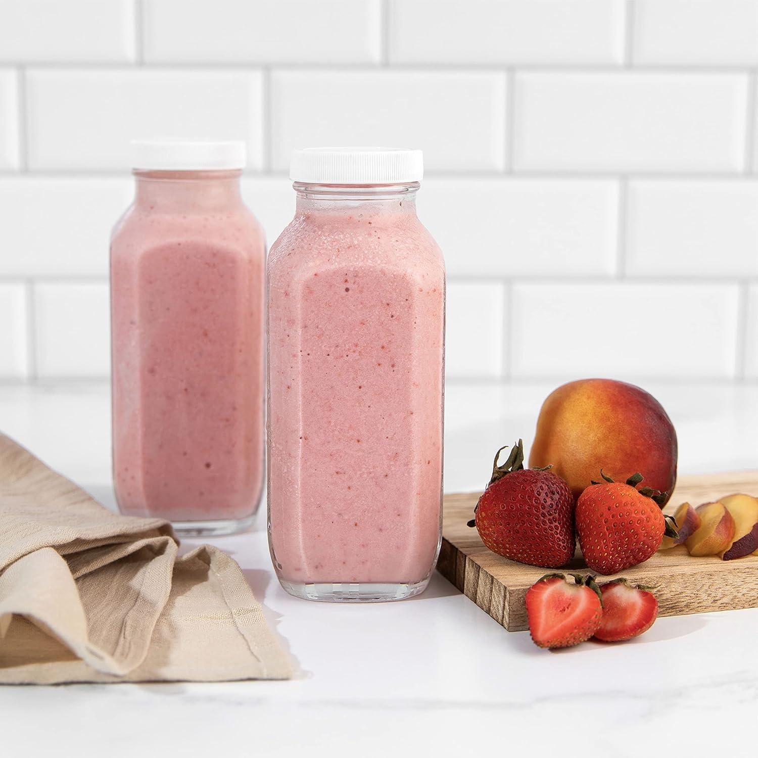 Botellas de Leche de Vidrio Cuadradas kitchentoolz 4x0.47L