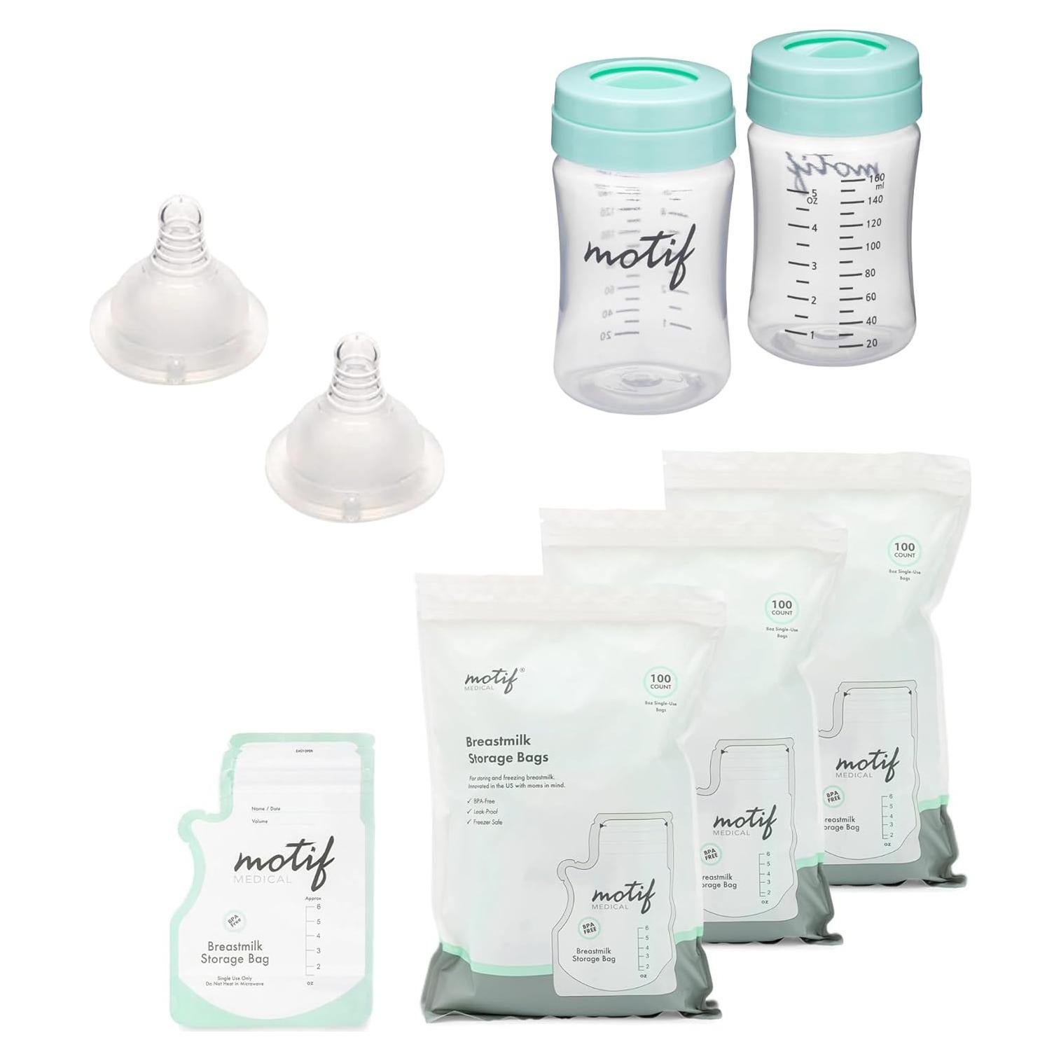 Paquete Almacenamiento Leche Materna Motif Medical 300 Piezas