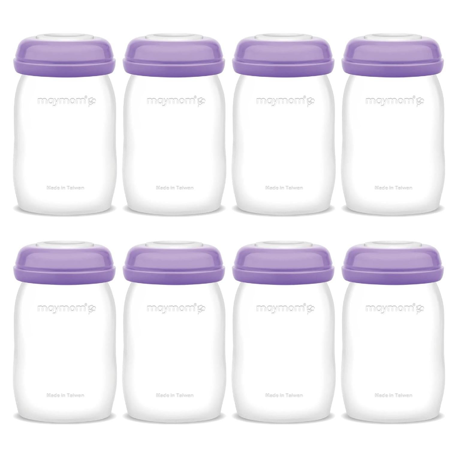 Botellas de Almacenamiento Maymom 150 mL Boca Ancha x8