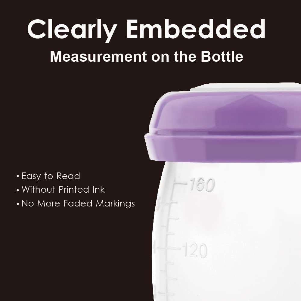 Botellas de Almacenamiento Maymom 150 mL Boca Ancha x8