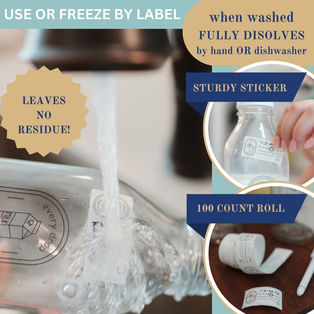 Juego de 2 Jarras de Vidrio para Leche Materna Provisión Intencionada 0.95L